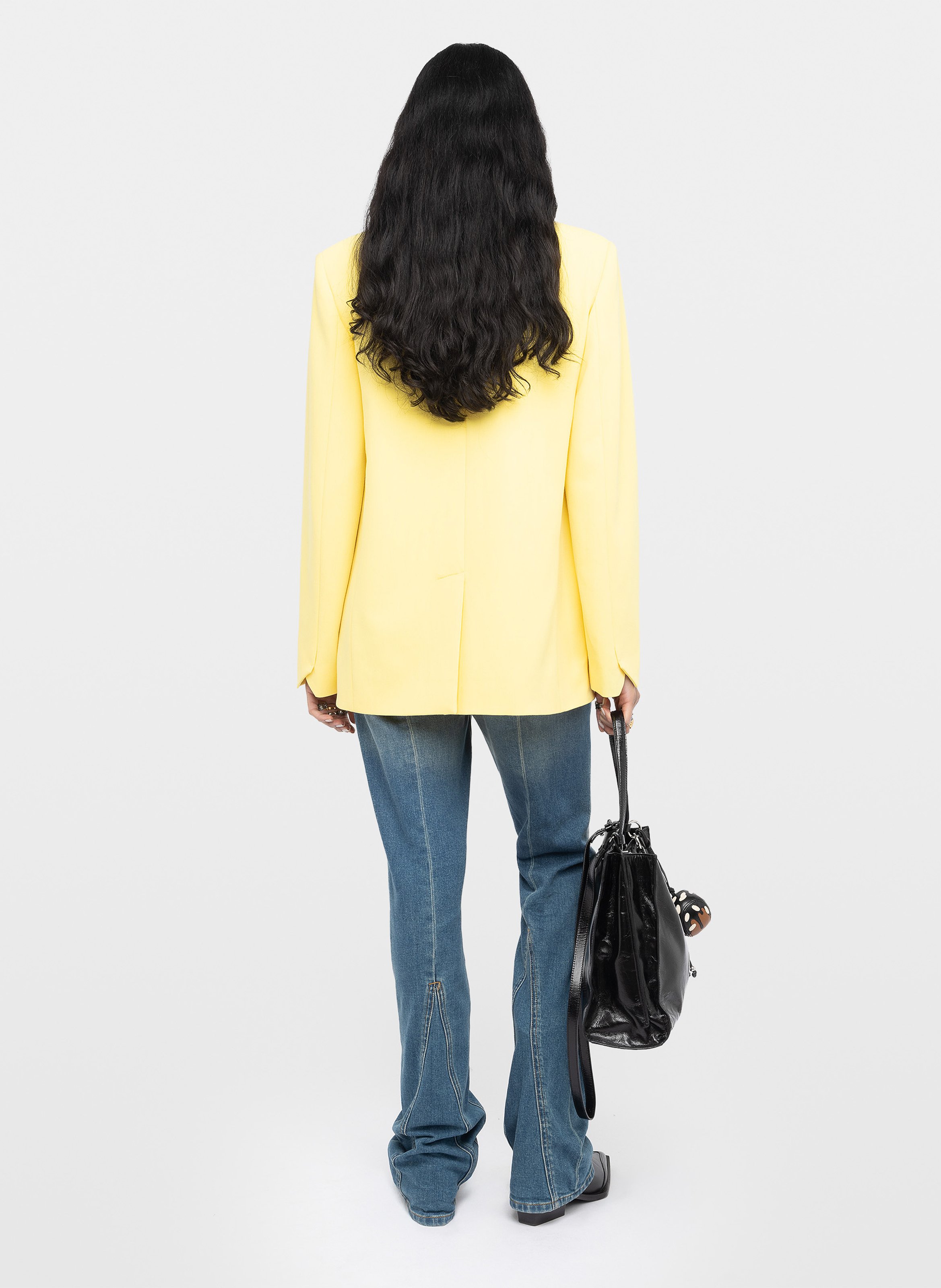 Aansluitend getailleerd blazer Geel