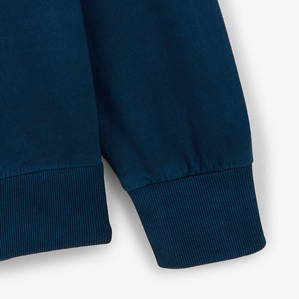 Round neck sweatshirt in old dye cotton SERGE BLANCO Blue