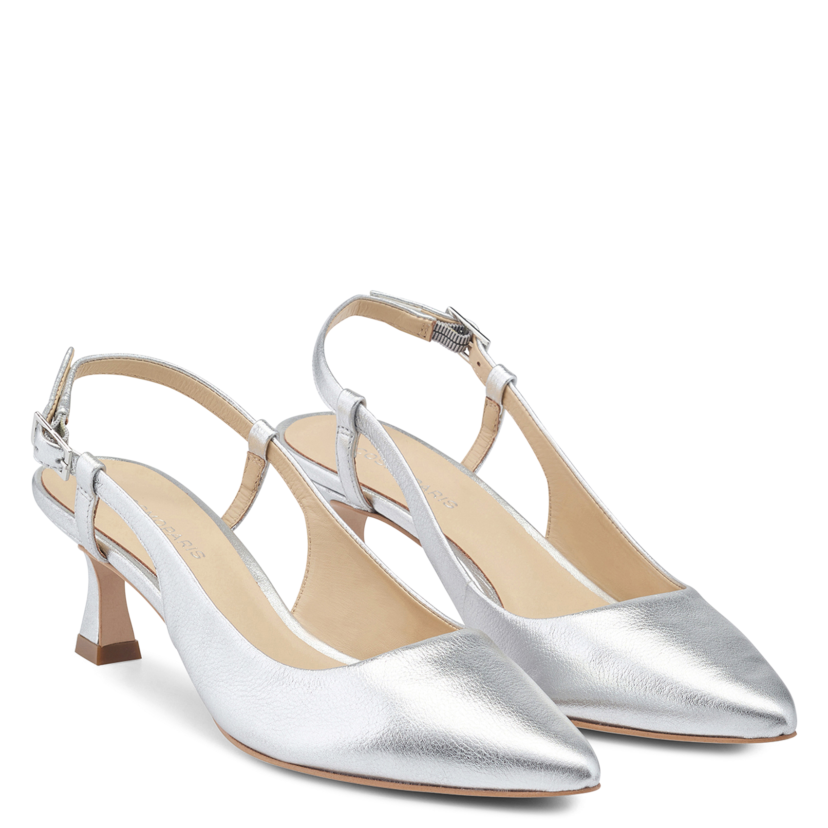 Escarpins en cuir métallisé COSMOPARIS Argent