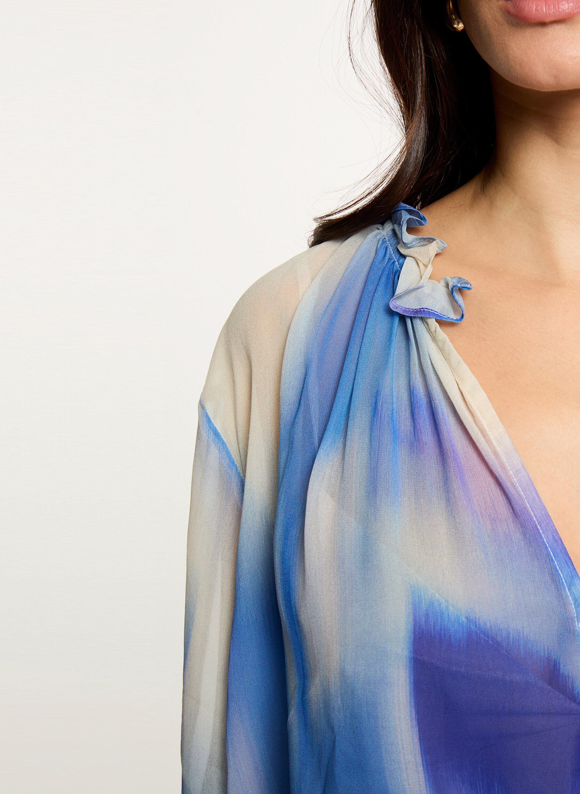 Blouse imprimée col v MORGAN Multicolore