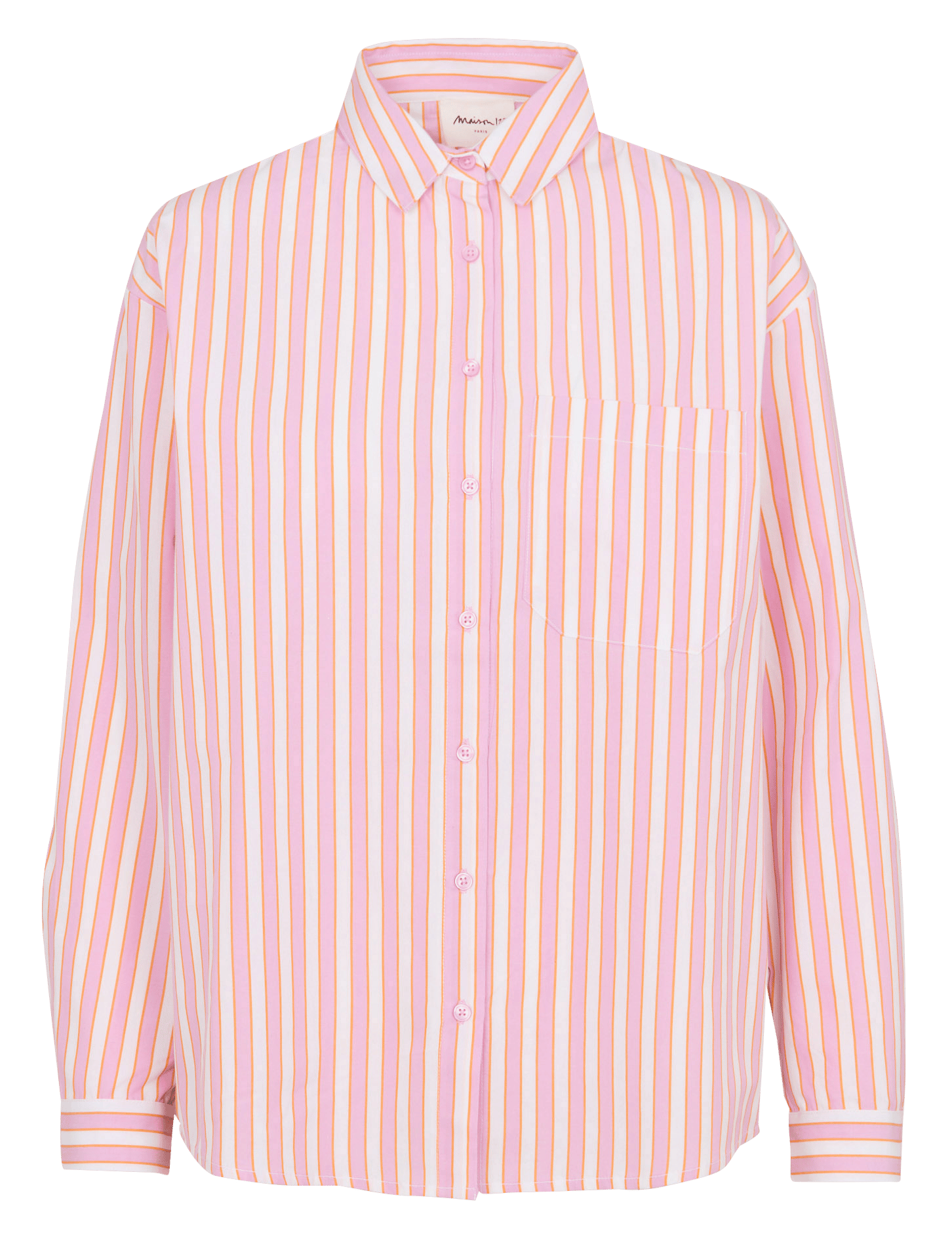 Chemise à rayures en coton MAISON 123 Rose