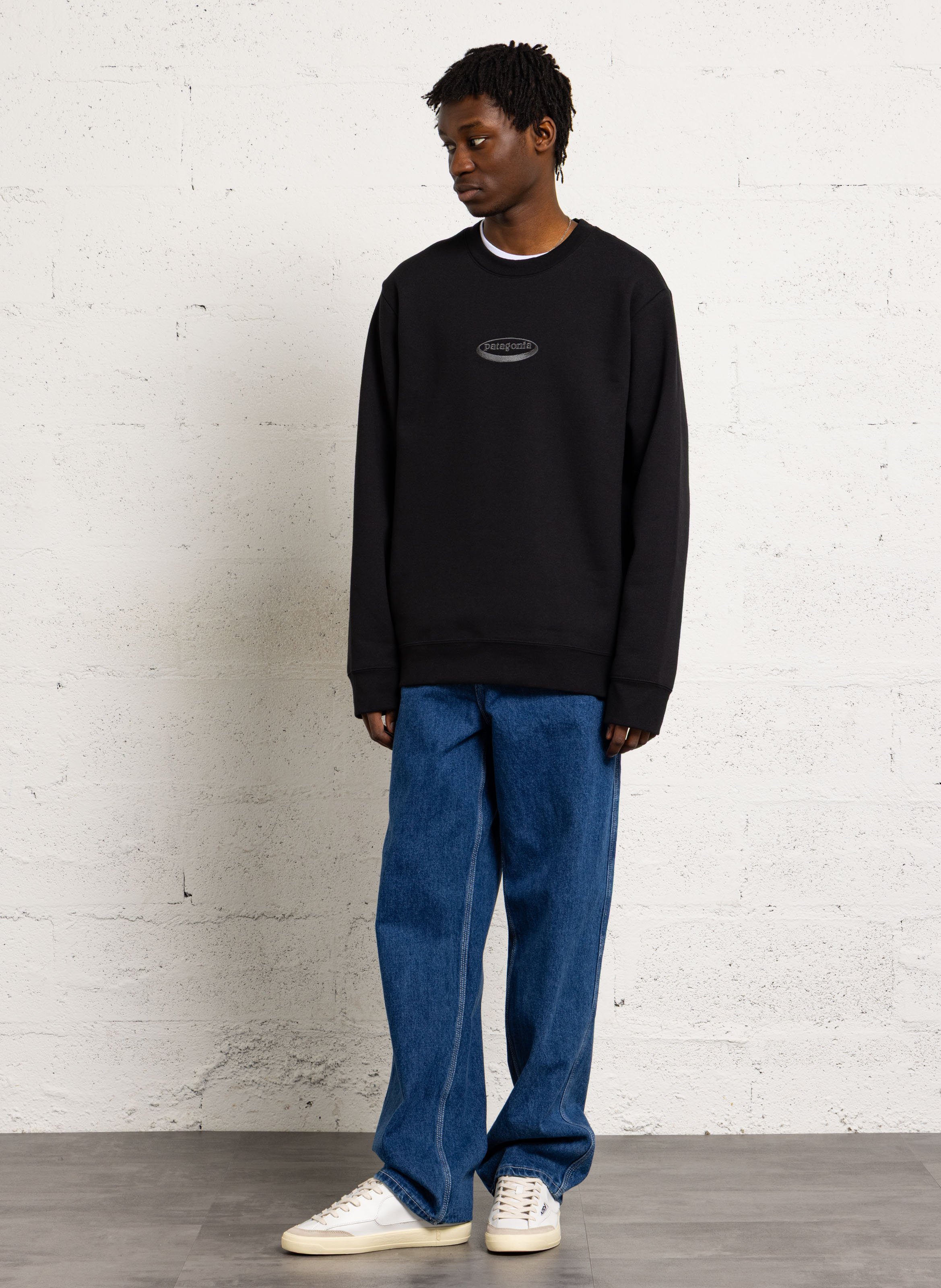 Sudadera oversize cuello redondo PATAGONIA Negro