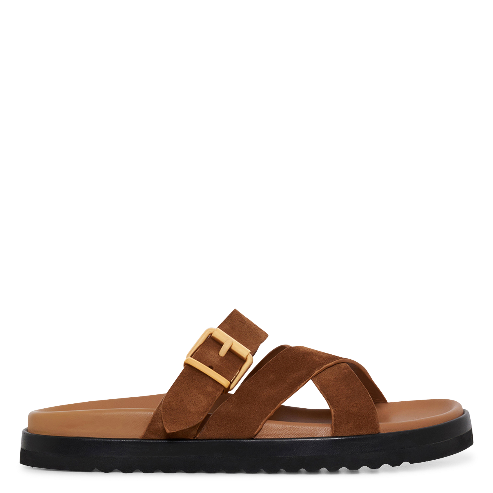 Flache Veloursleder-Sandalen GERARD DAREL Braun