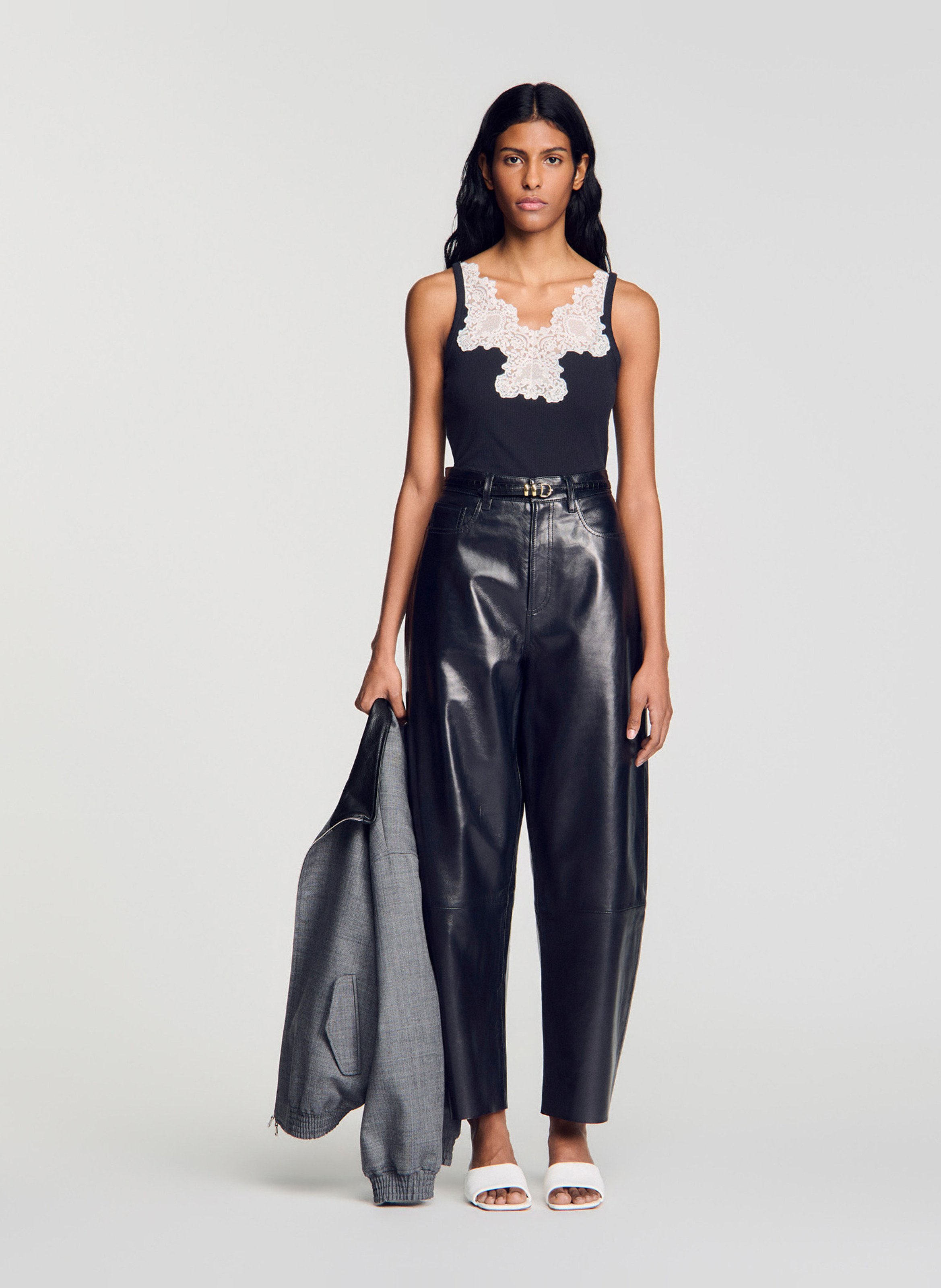Top sans manches  SANDRO Noir