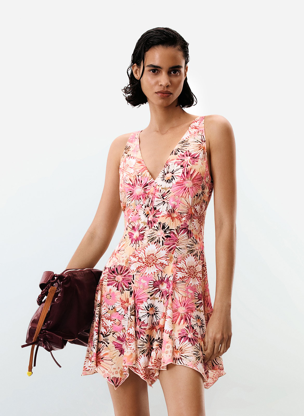 Robe courte imprimée DESIGUAL Rouge