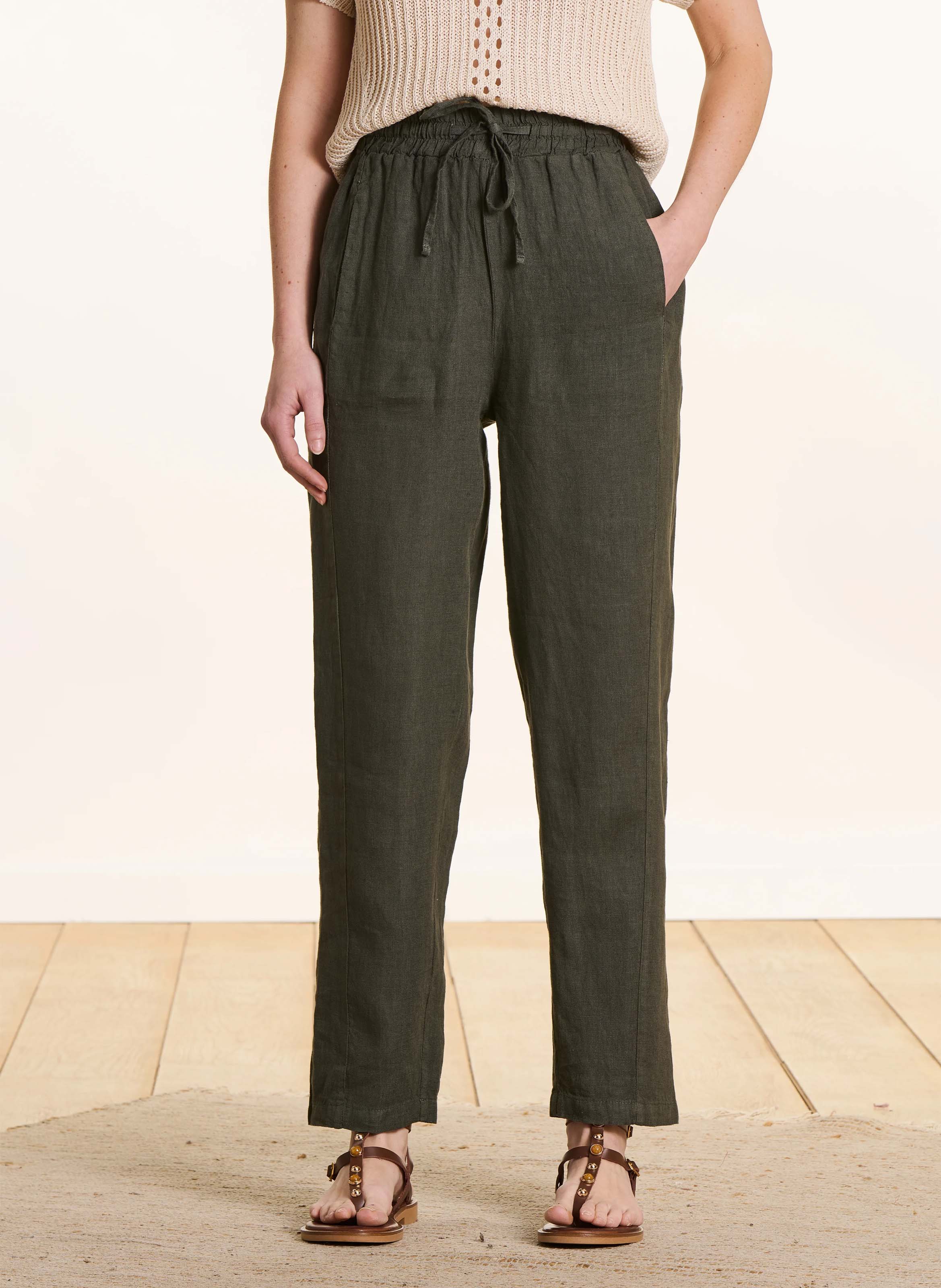 Unifarbene Karottenhose LA FEE MARABOUTEE Grun