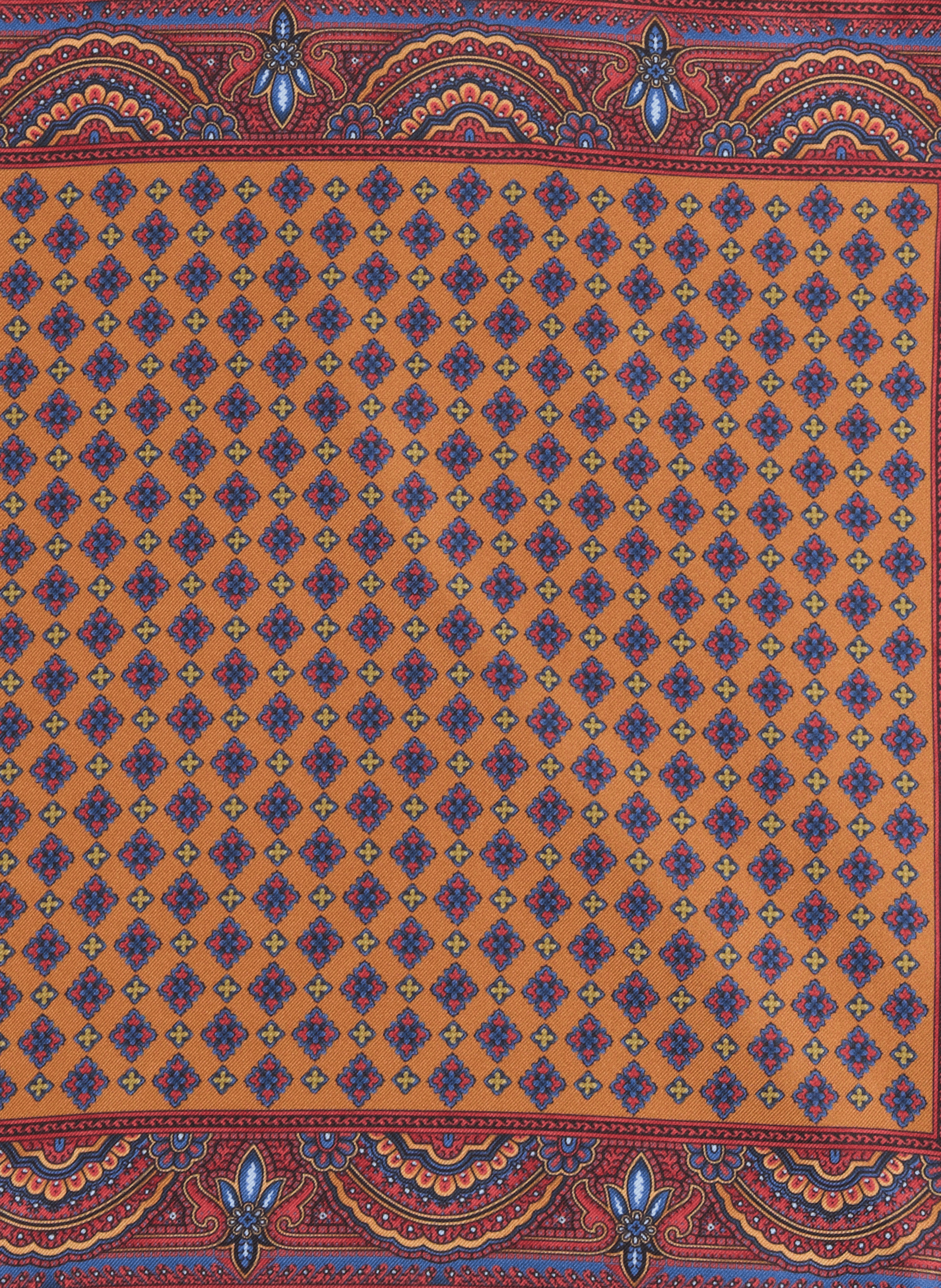 Silk square scarf with pattern AU PRINTEMPS PARIS Multicolored