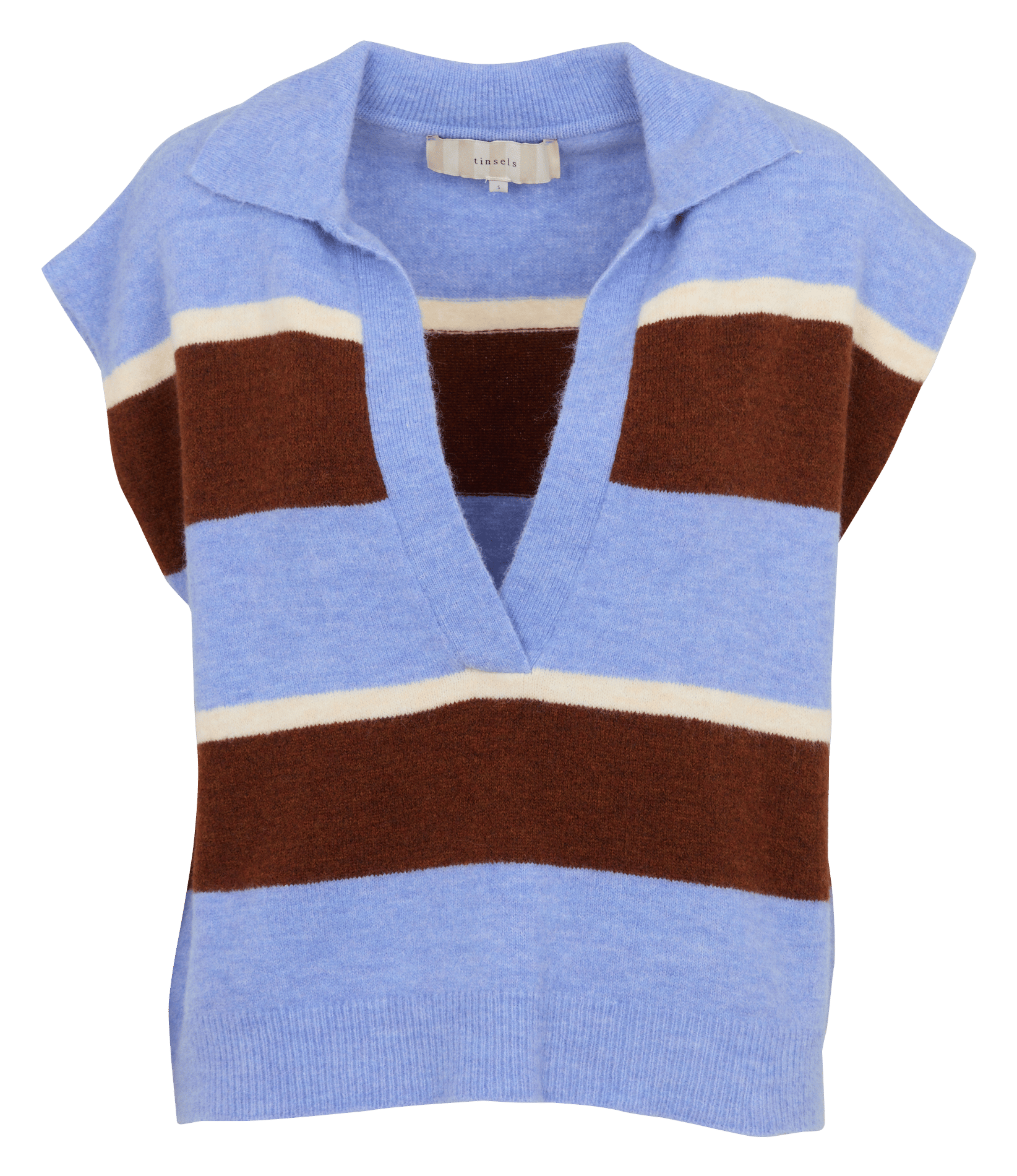 Deep-V two-tone sweater TINSELS