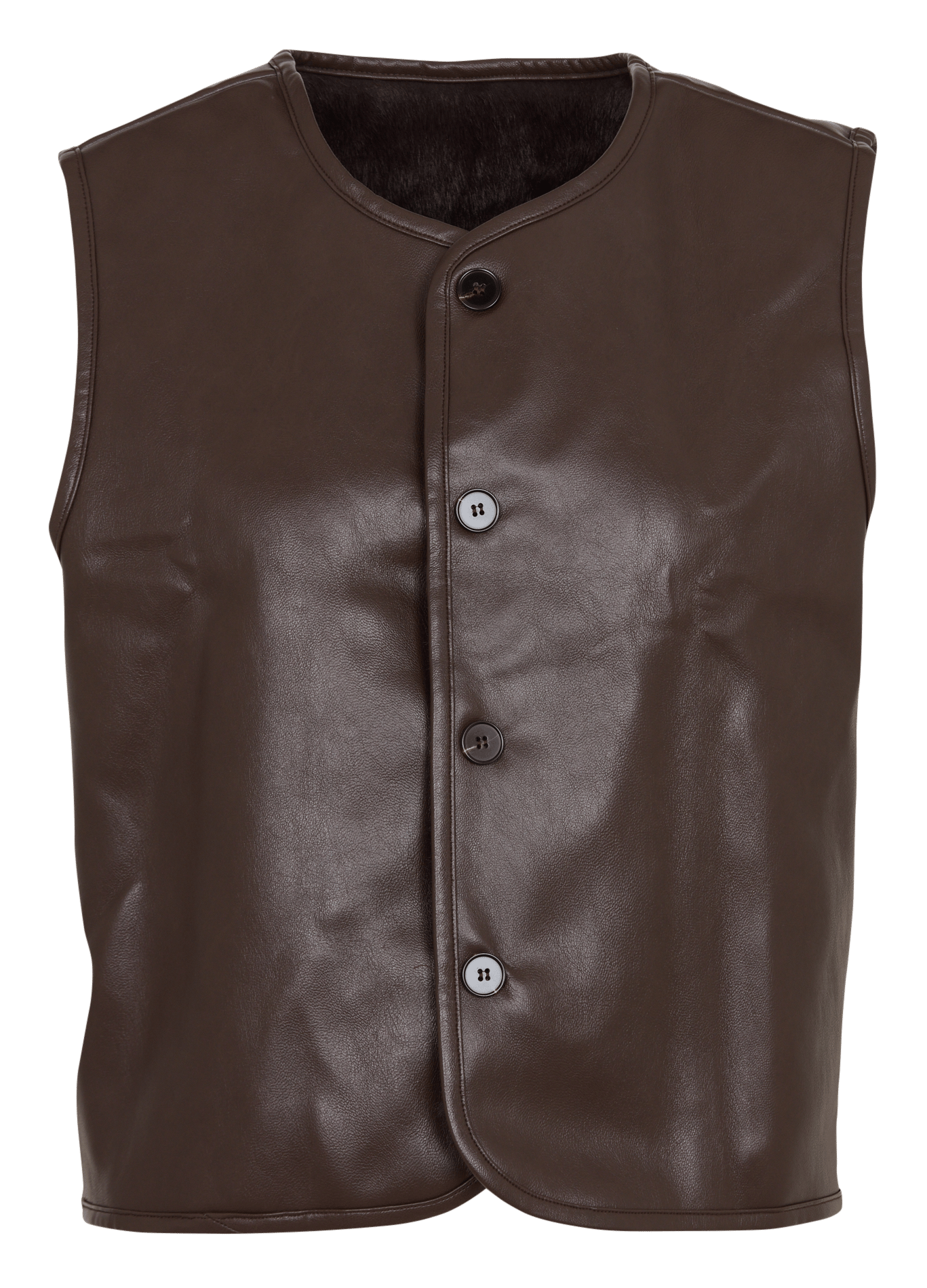 Straight reversible sleeveless jacket LA PETITE ETOILE Brown