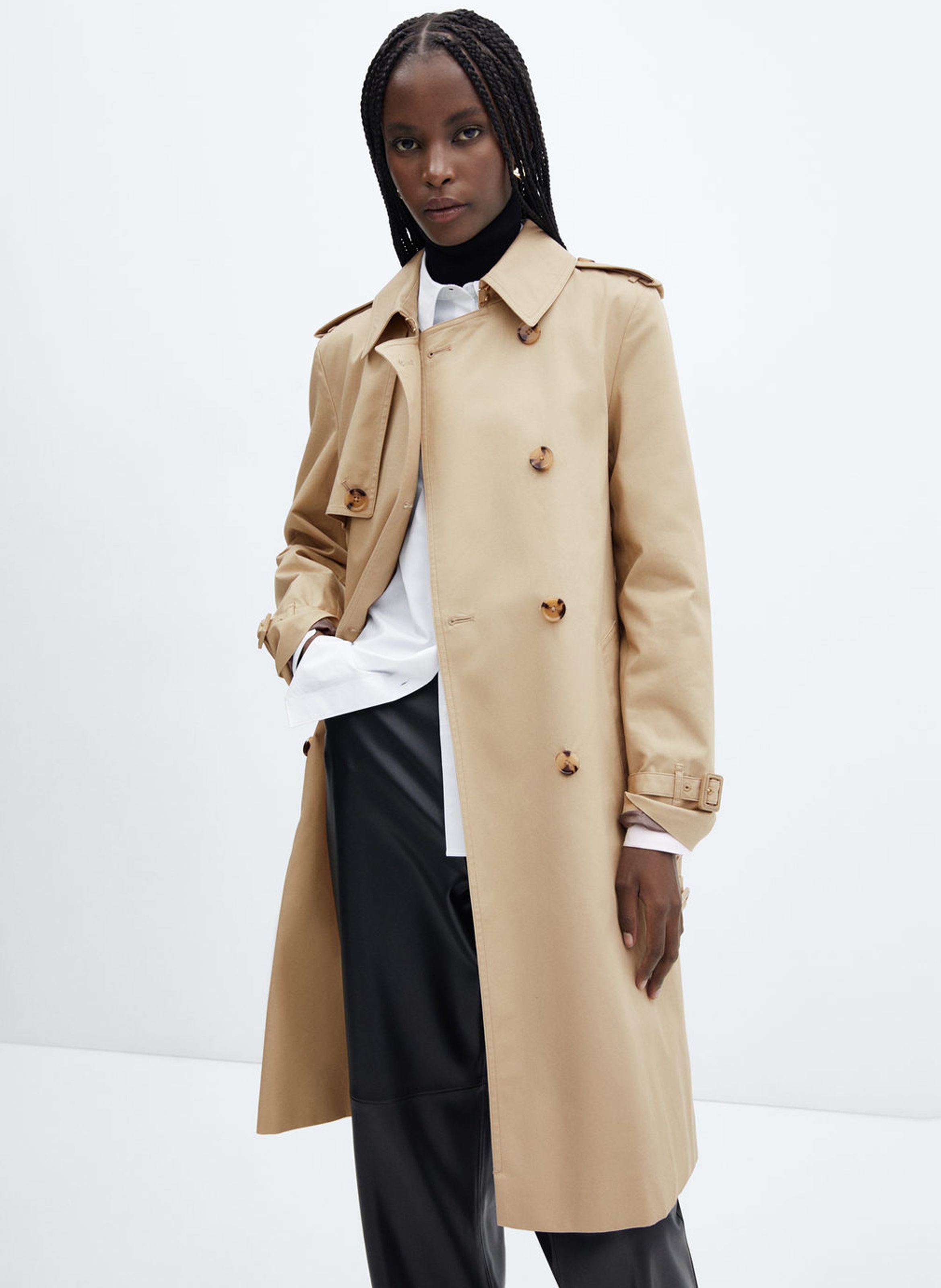 Classic cotton 2024 trench coat