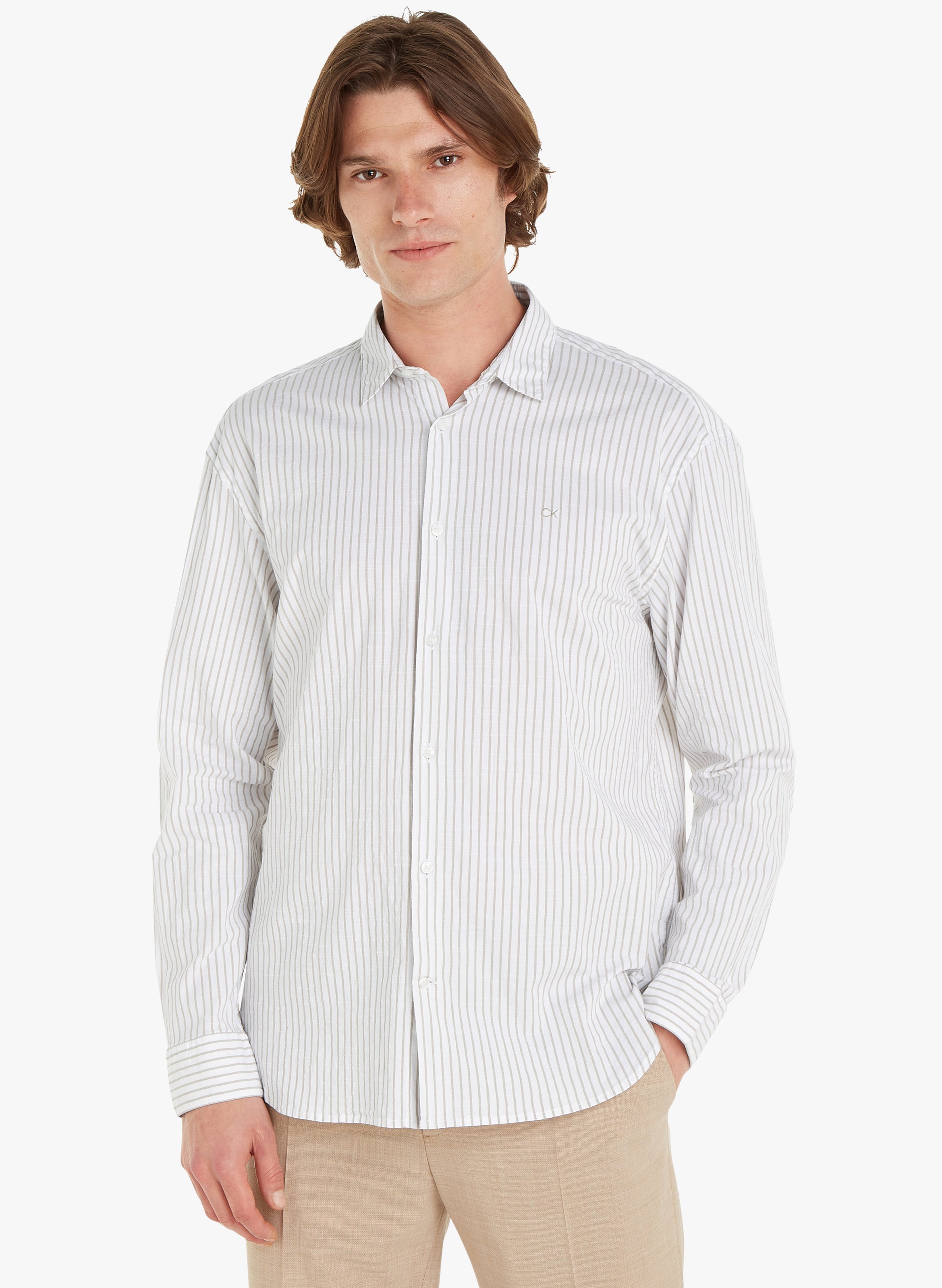 Calvin klein store stretch cotton shirt