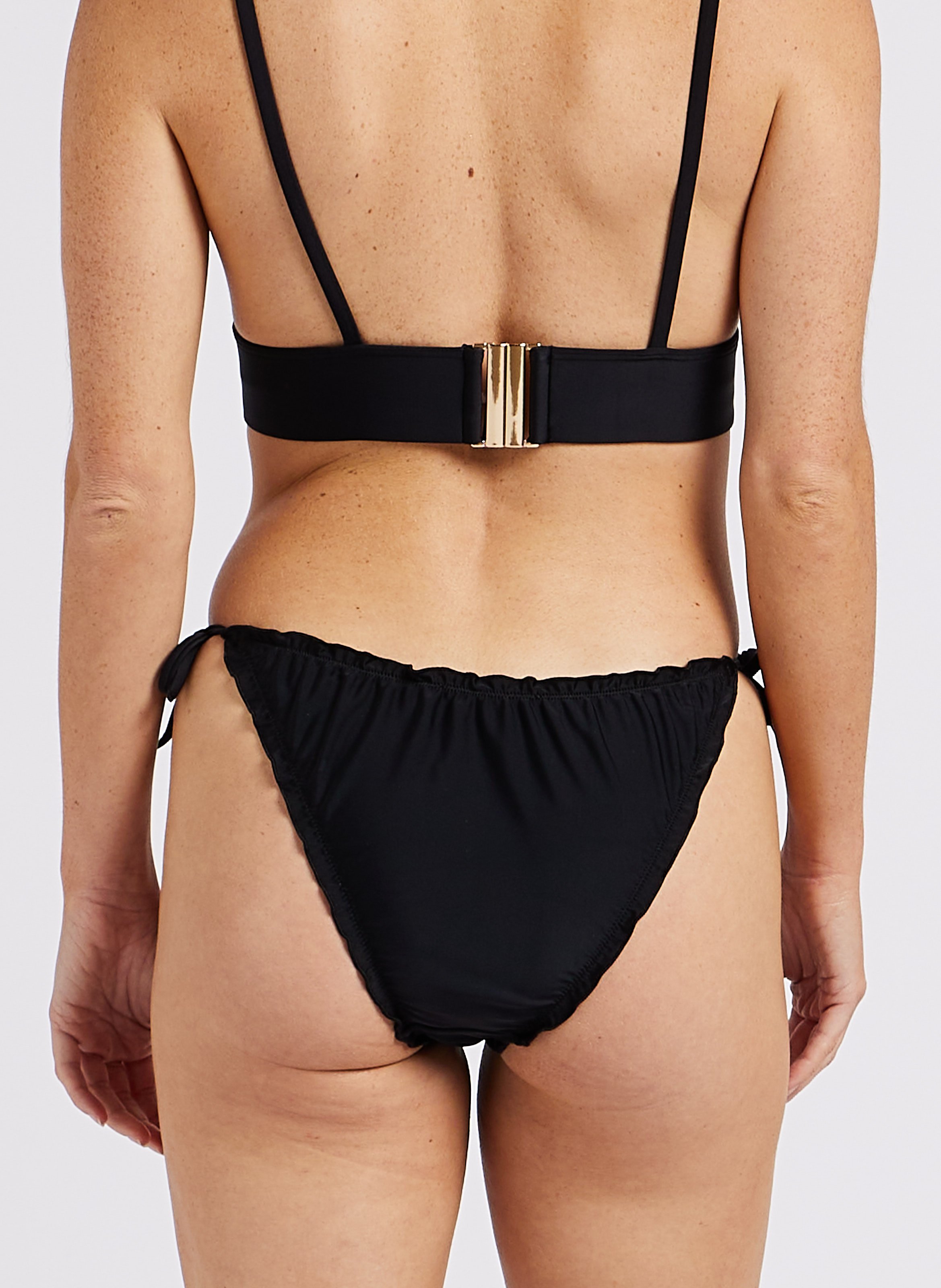 Striped bikini bottoms CHICHI CASTELNANGO Black