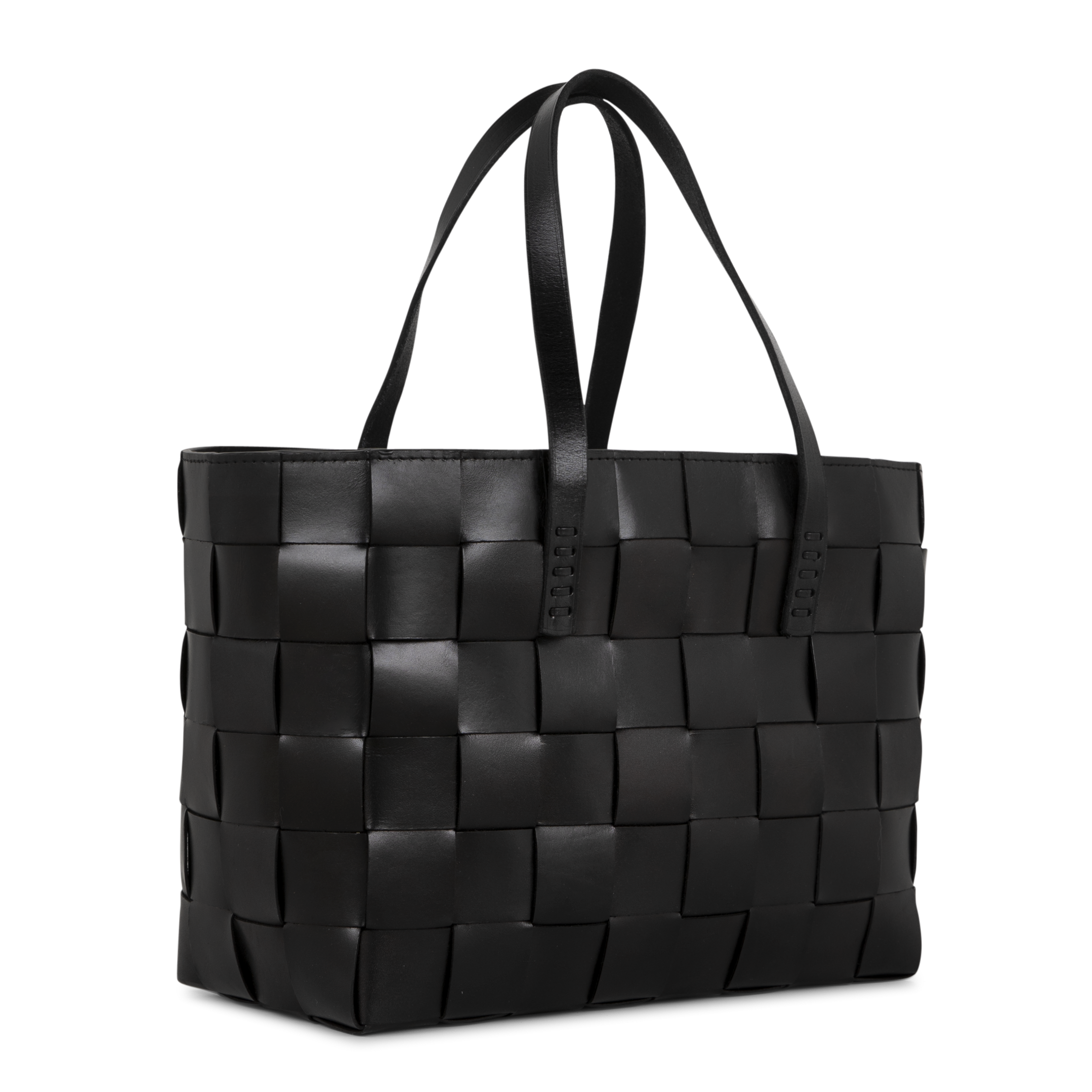 Woven leather basket DRAGON DIFFUSION Black