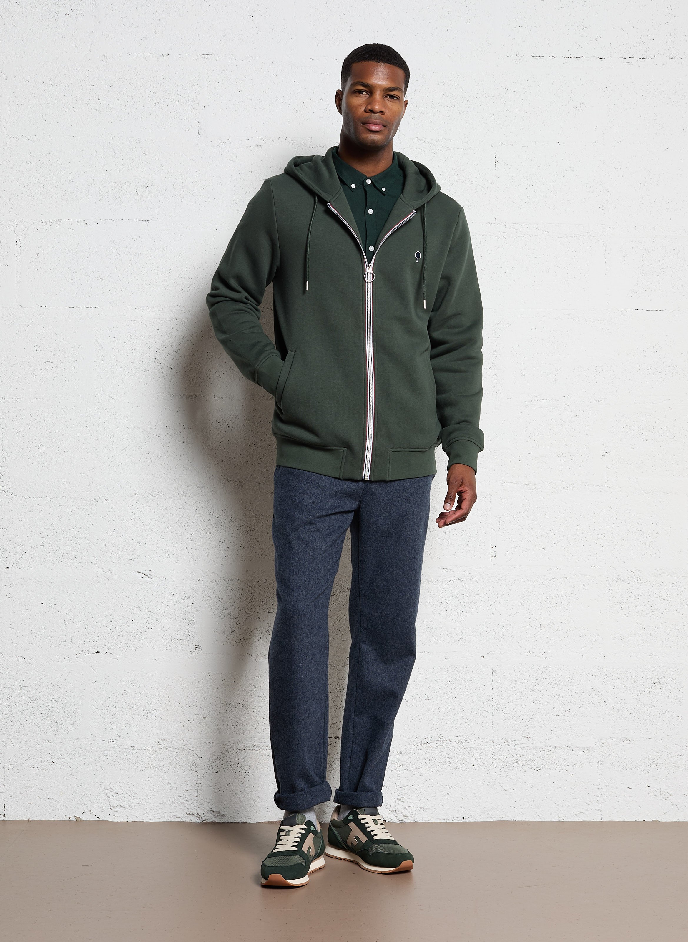 Kapuzenpullover aus Baumwollmischung FAGUO Grun