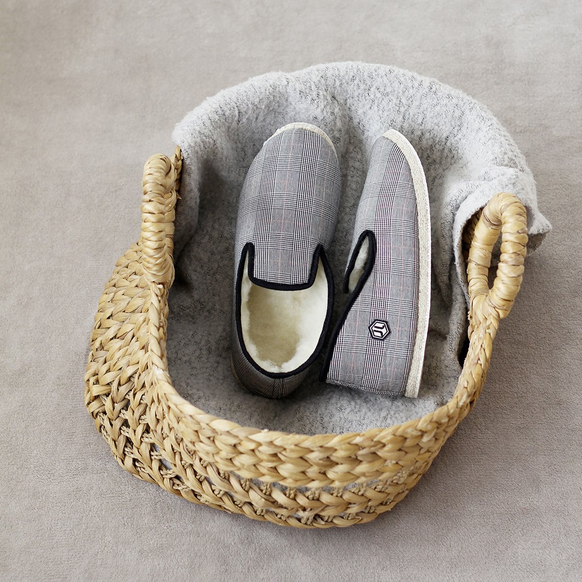 Fabric Charentaise slippers JULES & JENN Black