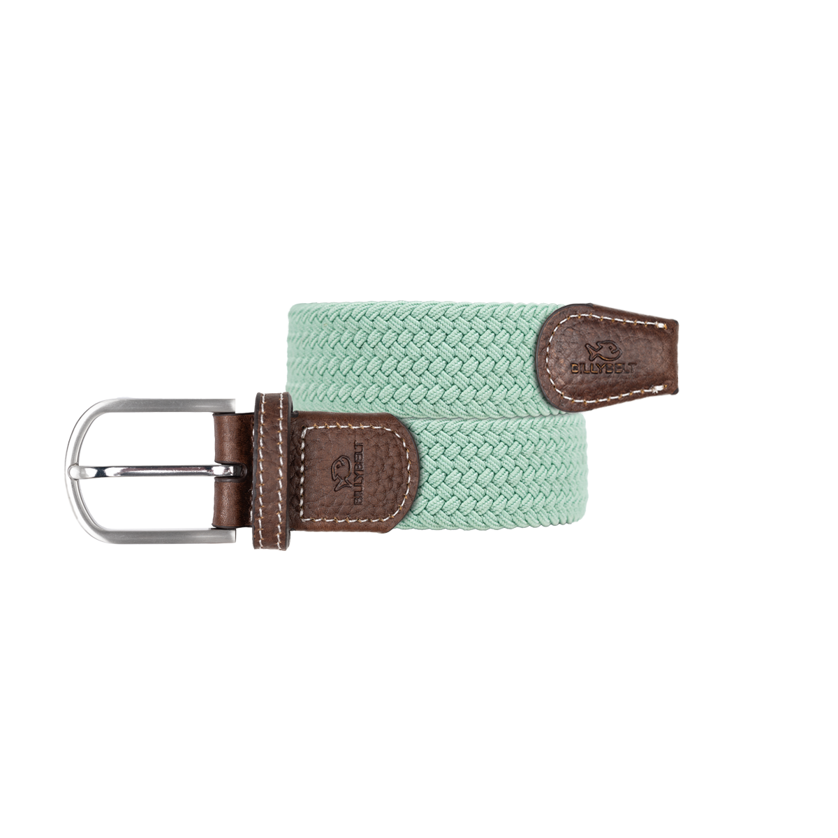 Solid Elastic Braided Belt  Vert aqua