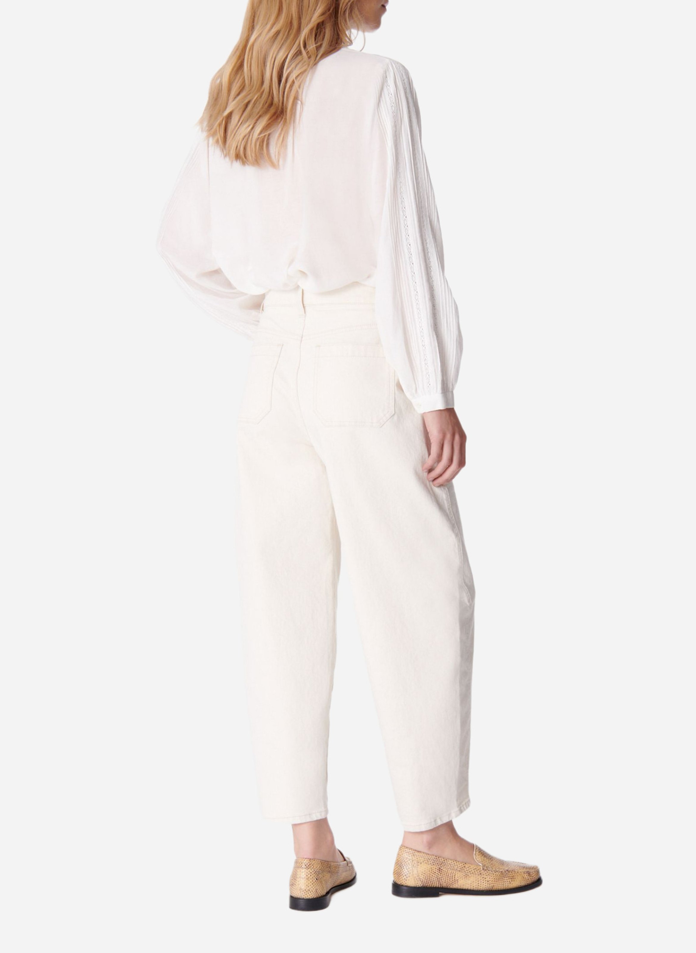 Cropped wide-leg jeans VANESSA BRUNO Beige