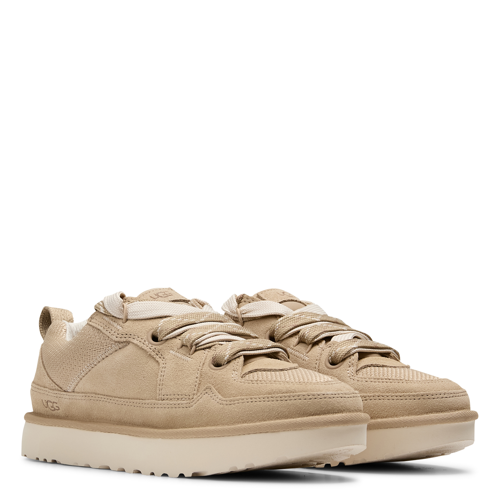 Baskets bassses compensées bi-matière UGG Marron