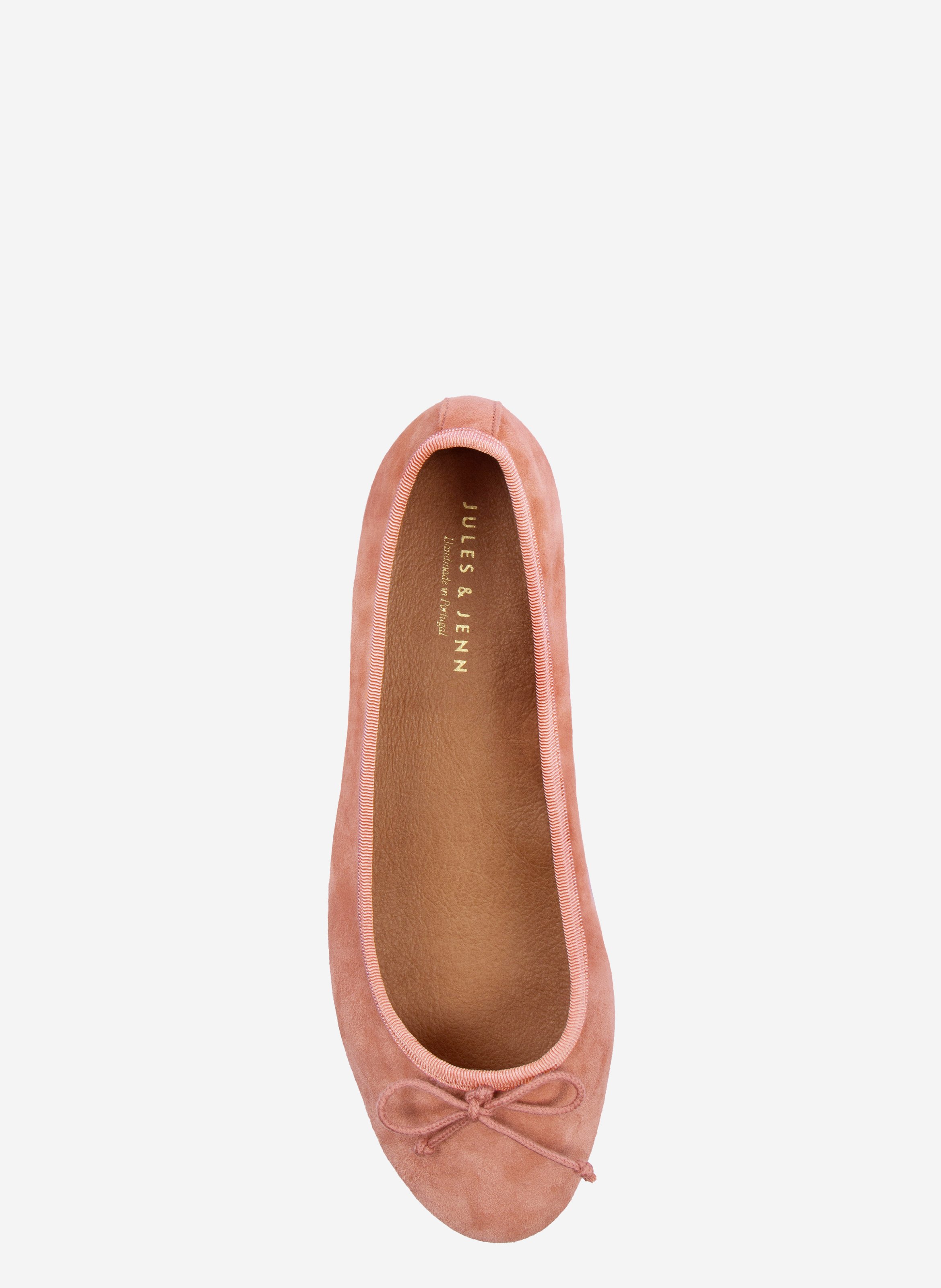 Classic suede leather ballet flats JULES & JENN Pink