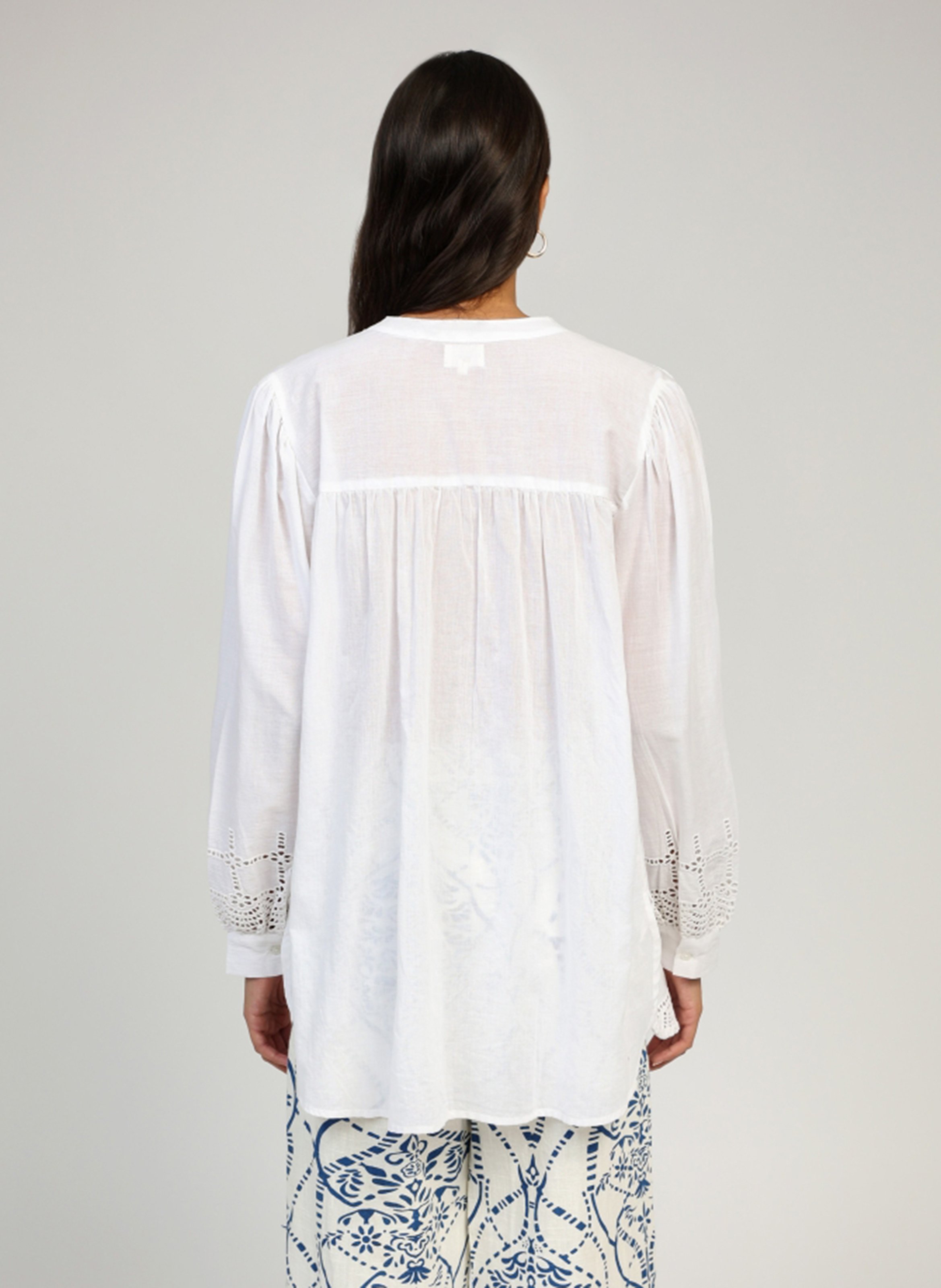 Colonel plain shirt AN'GE White