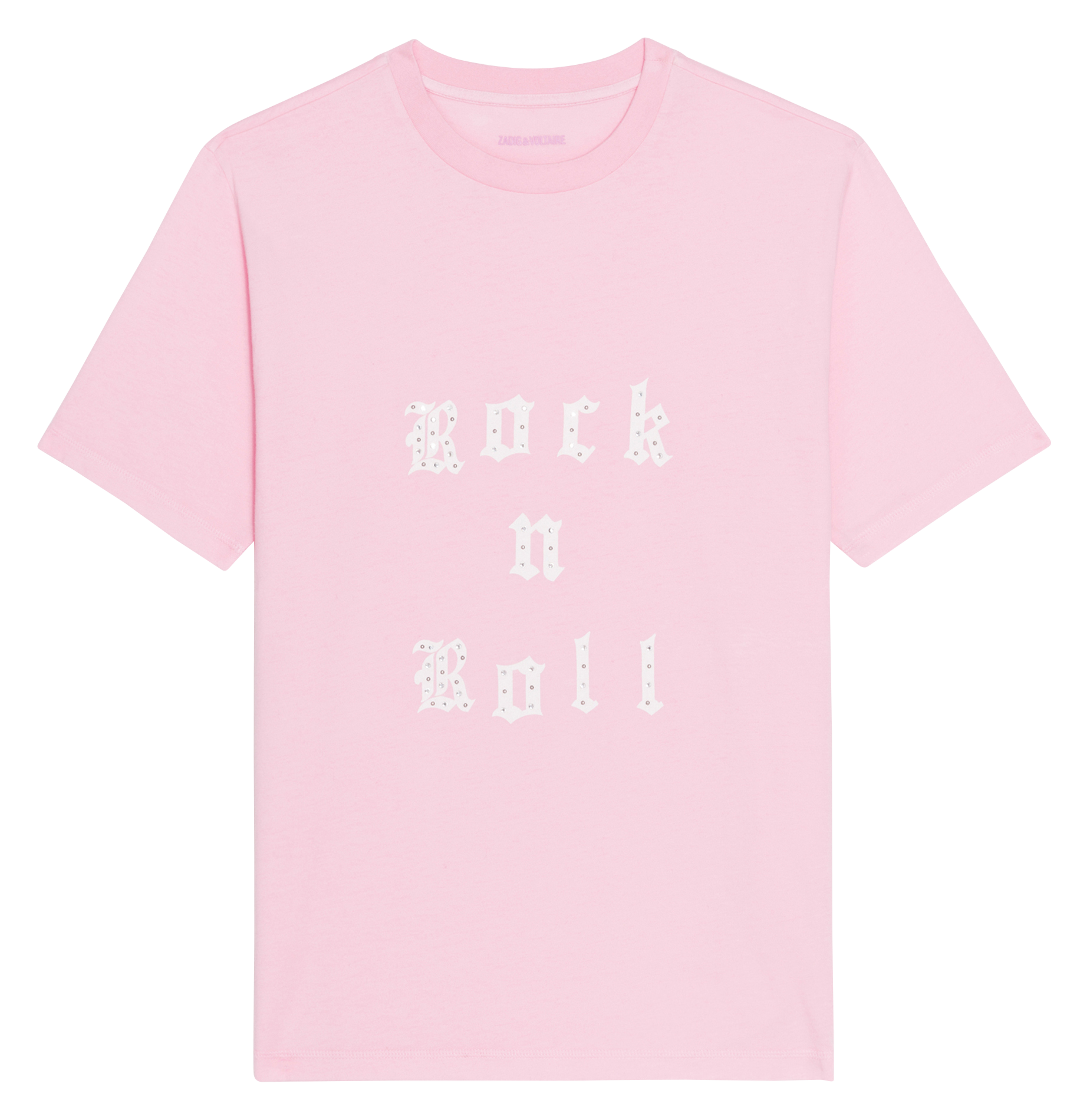 Tee-shirt oversize sérigraphié à strass ZADIG&VOLTAIRE Rose