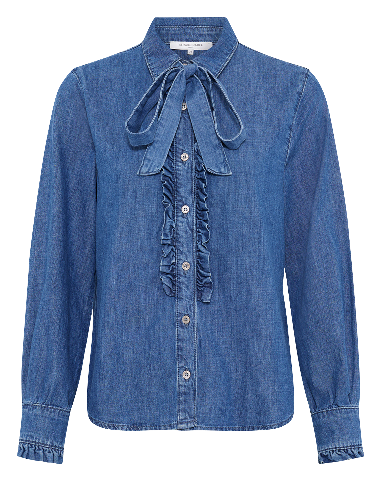 Spijkerblouse met klassieke kraag GERARD DAREL Blauw