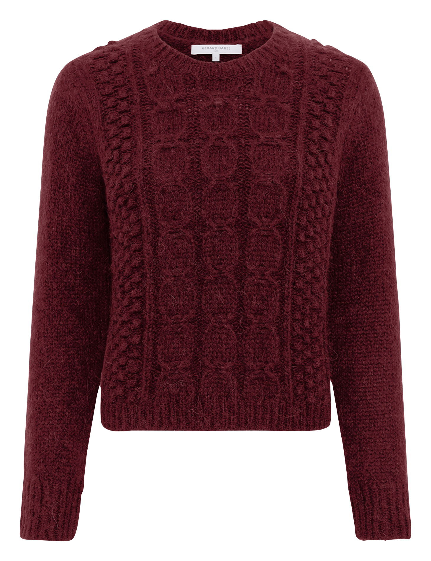 Pull col rond en laine mélangée GERARD DAREL Rouge