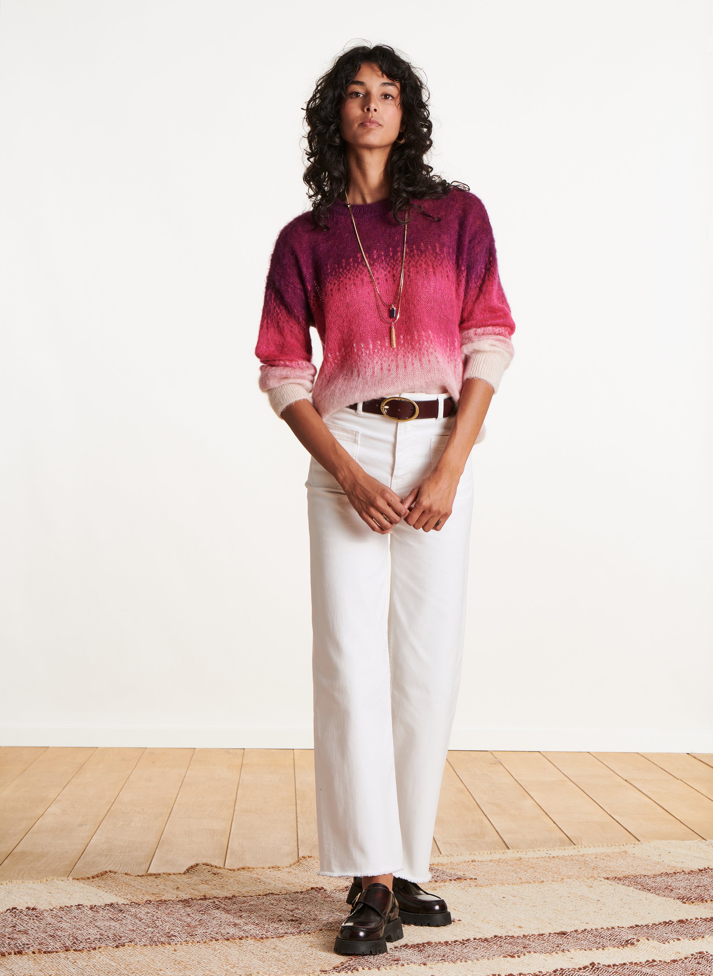 Oversized Striped Sweater LA FEE MARABOUTEE Pink