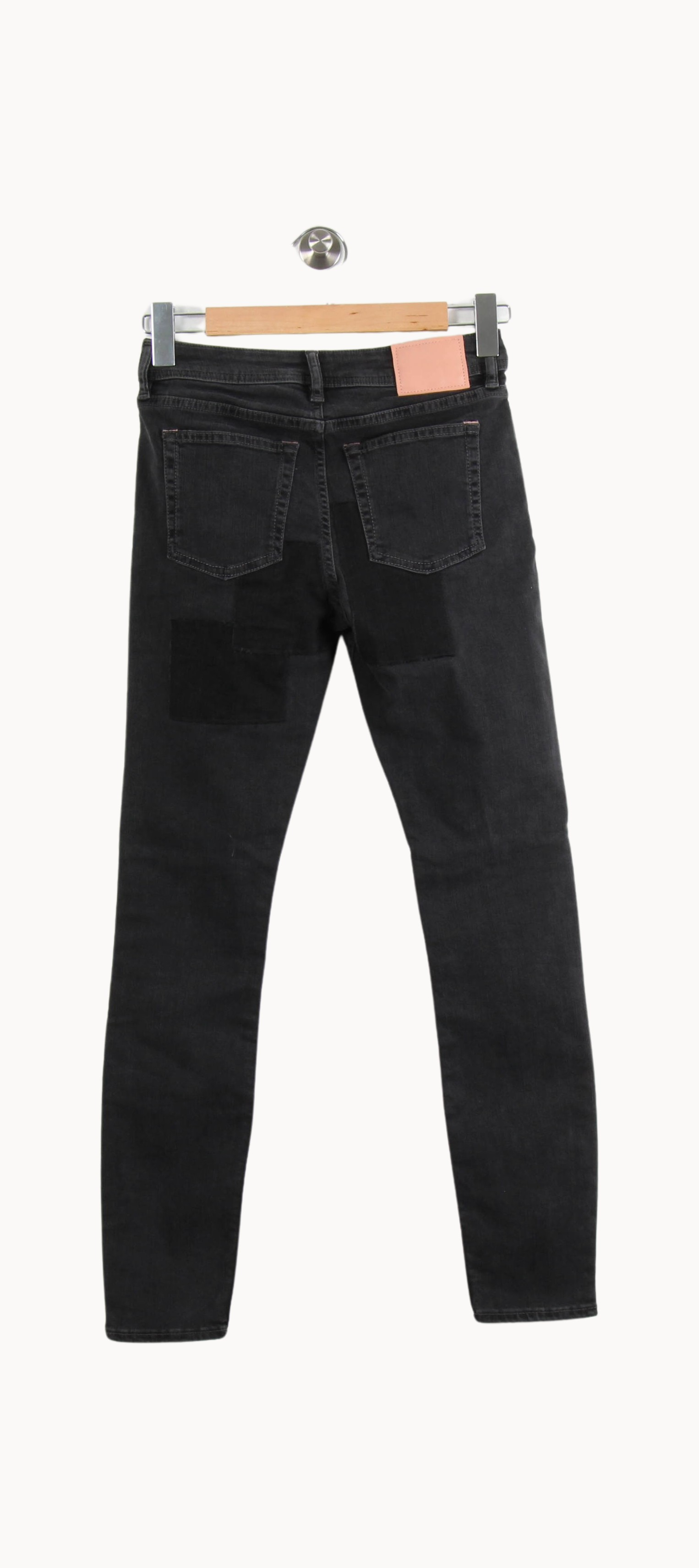 Cropped slim jeans with studs ACNE STUDIOS - Seconde Main Grey