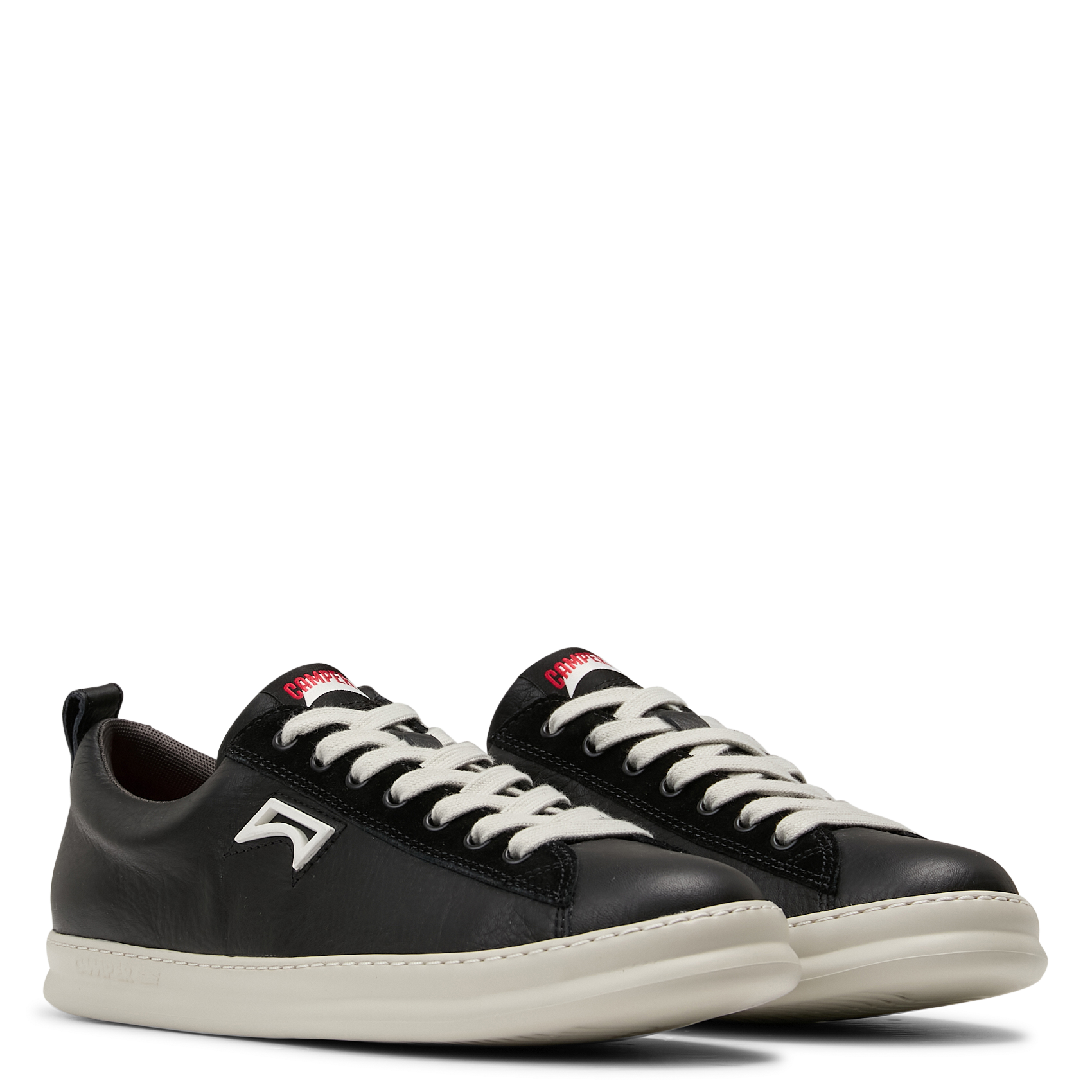 Baskets basses unies en cuir CAMPER Noir