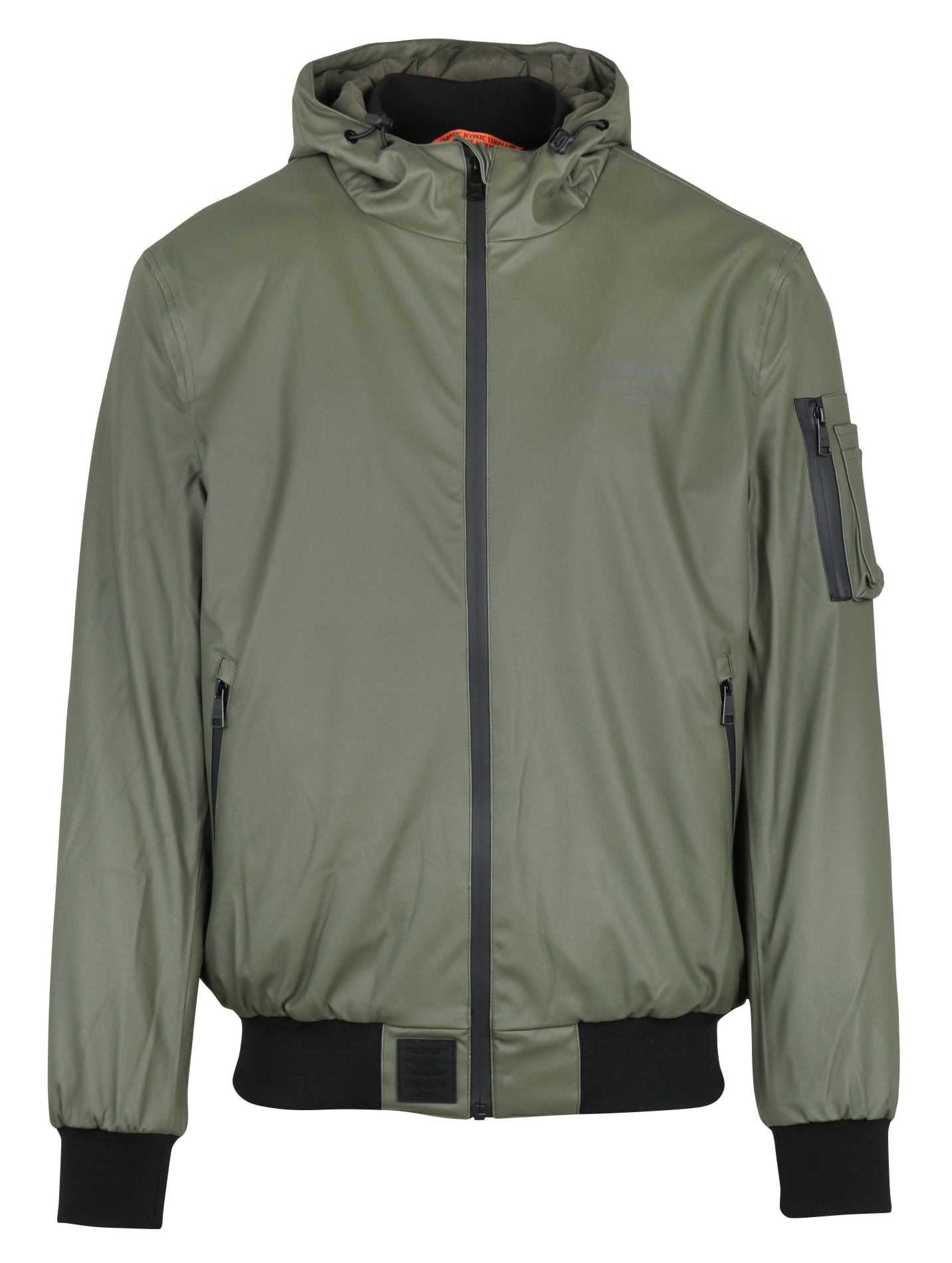Veste droite zippée à capuche BOMBERS ORIGINAL Kaki