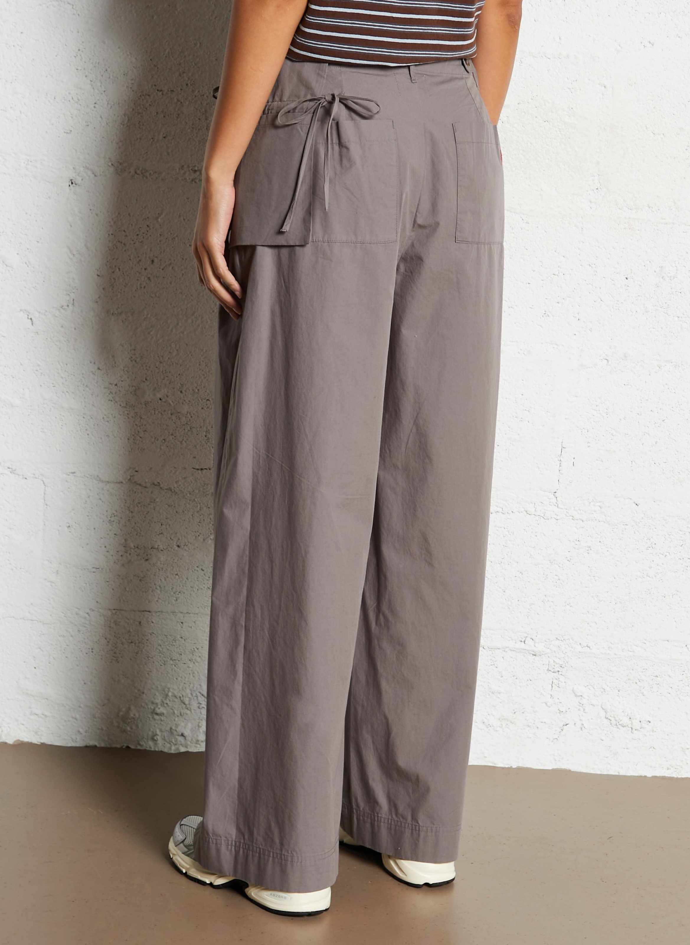 Wijde broek met zakken van biologisch katoen DAMSON MADDER Grijs