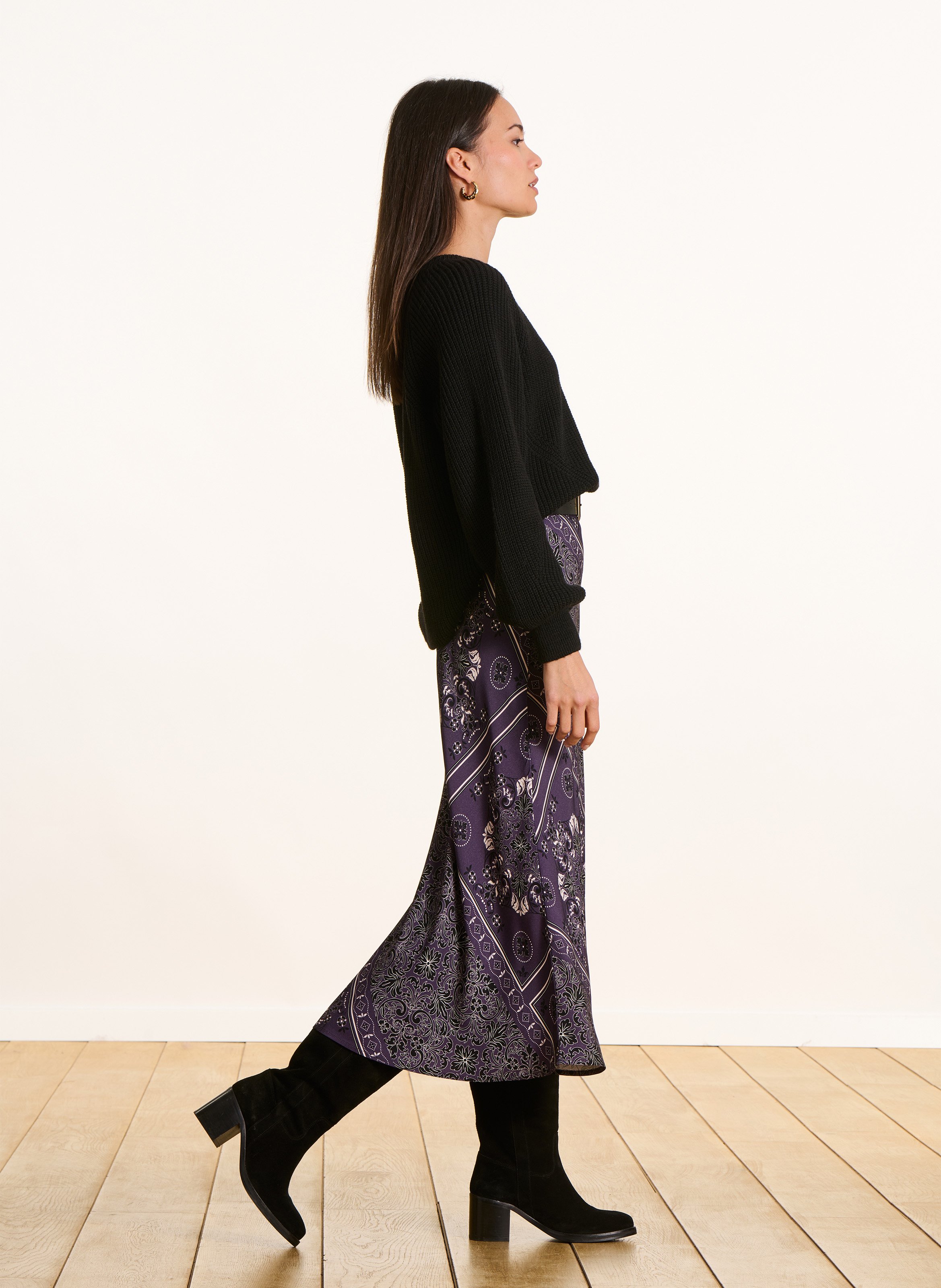 JUpe longue imprimée LA FEE MARABOUTEE Violet