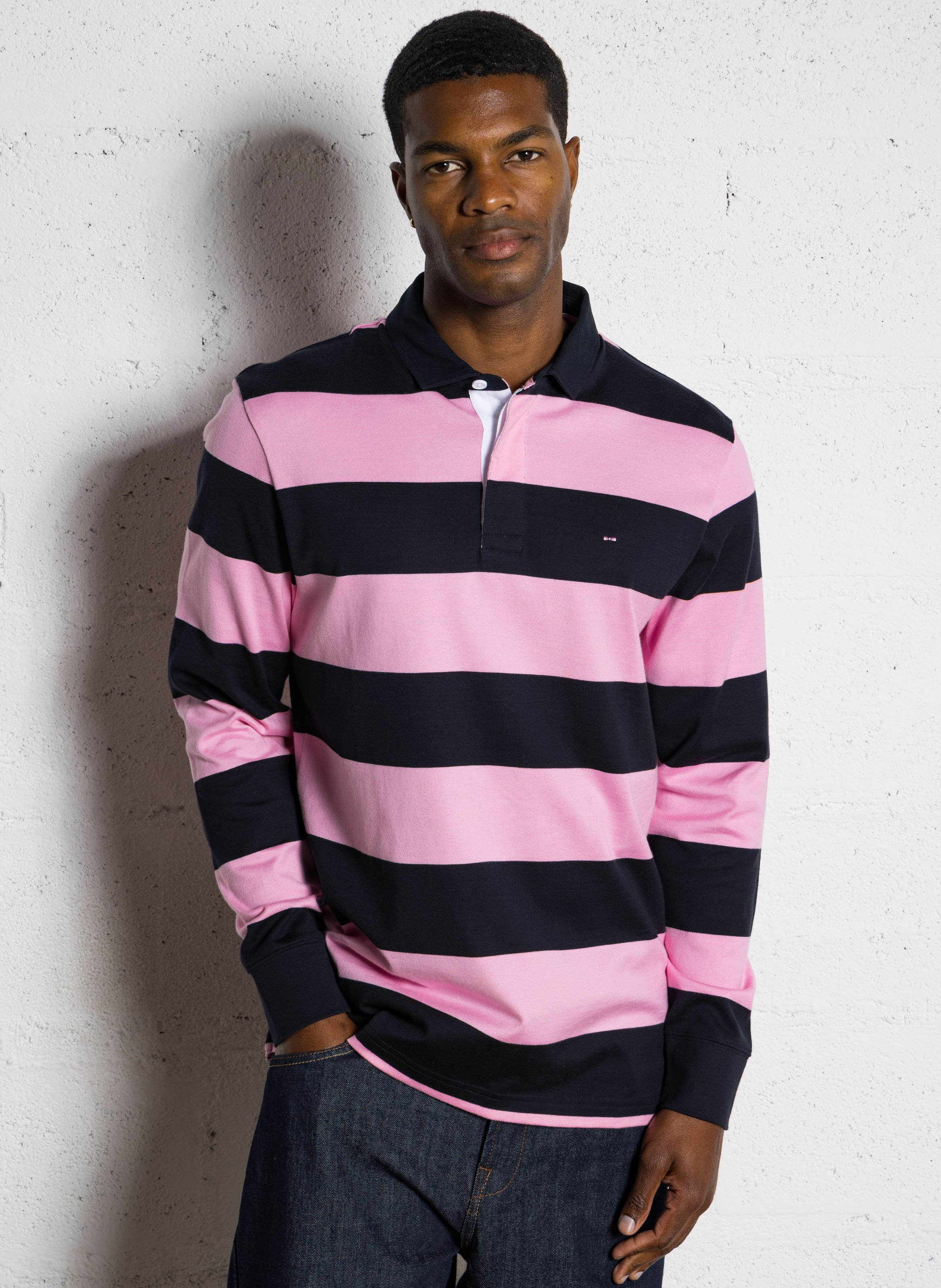 Polo droit en coton EDEN PARK Rose