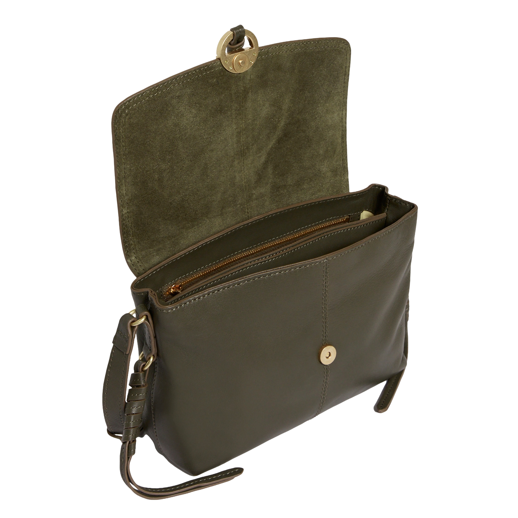 Dori leather shoulder bag VANESSA BRUNO Green