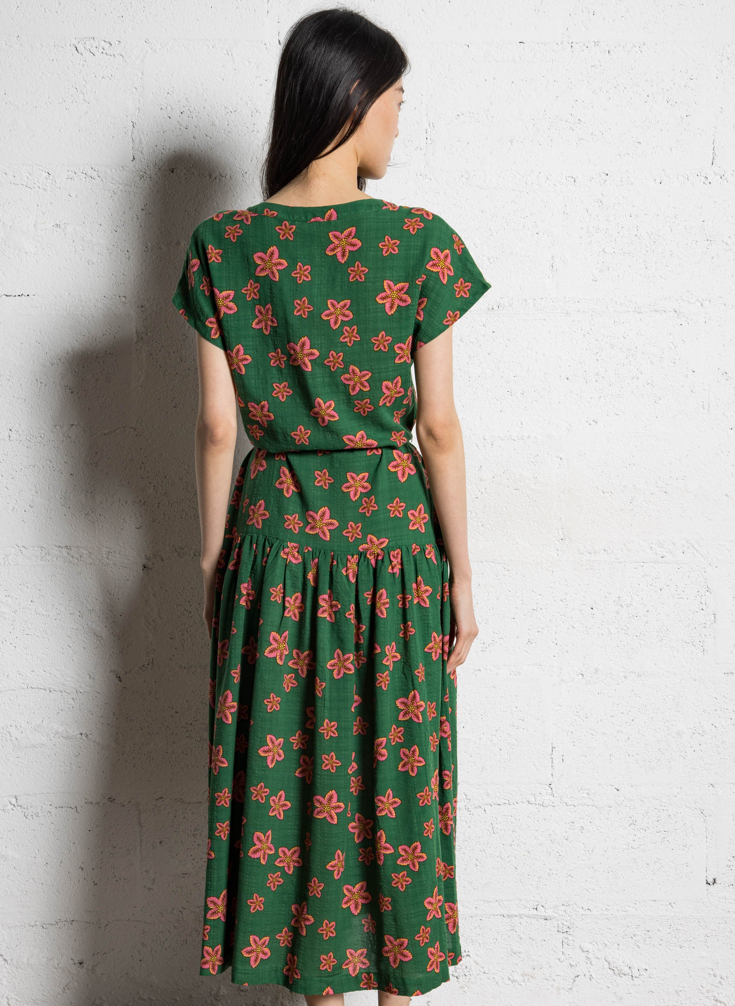 Robe imprimée ample sans manches NICE THINGS Vert