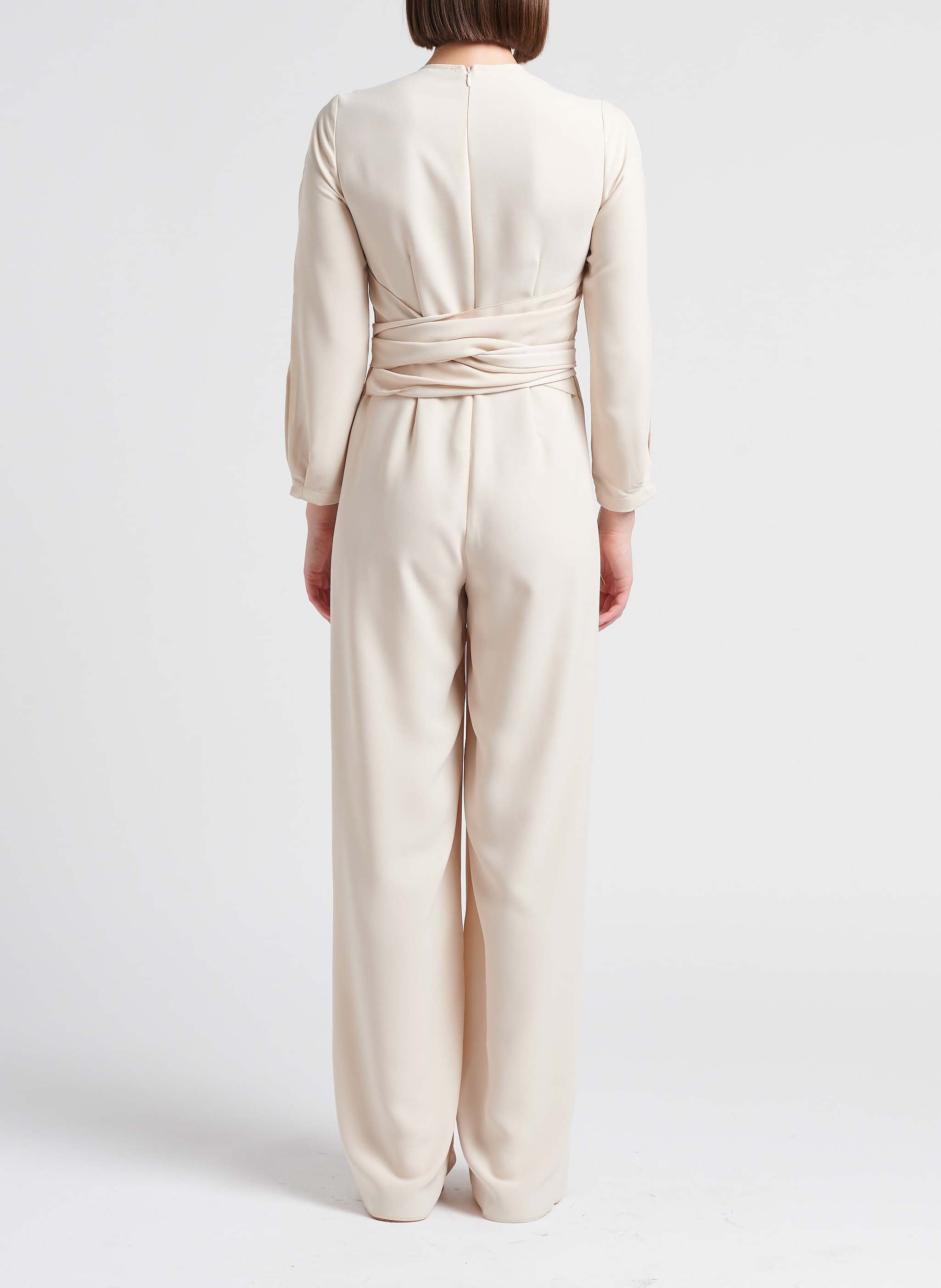Matte satin-backed jumpsuit MAX&Co. Beige