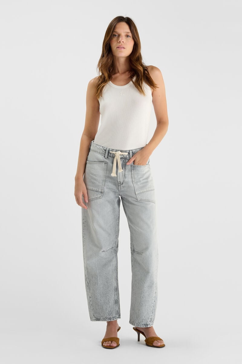 Loose jeans, wide leg, length 34 LE TEMPS DES CERISES Grey