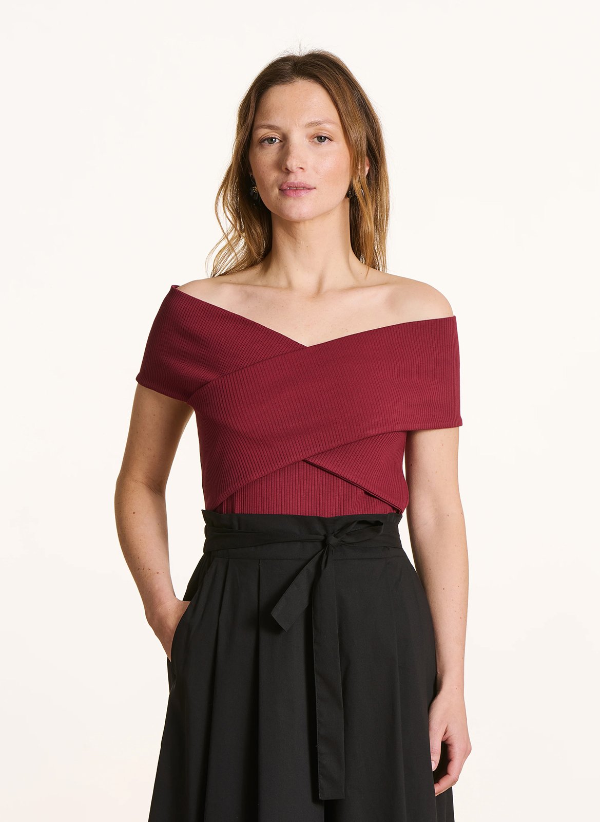 Aansluitend T-shirt van biologisch katoenmix LA FEE MARABOUTEE