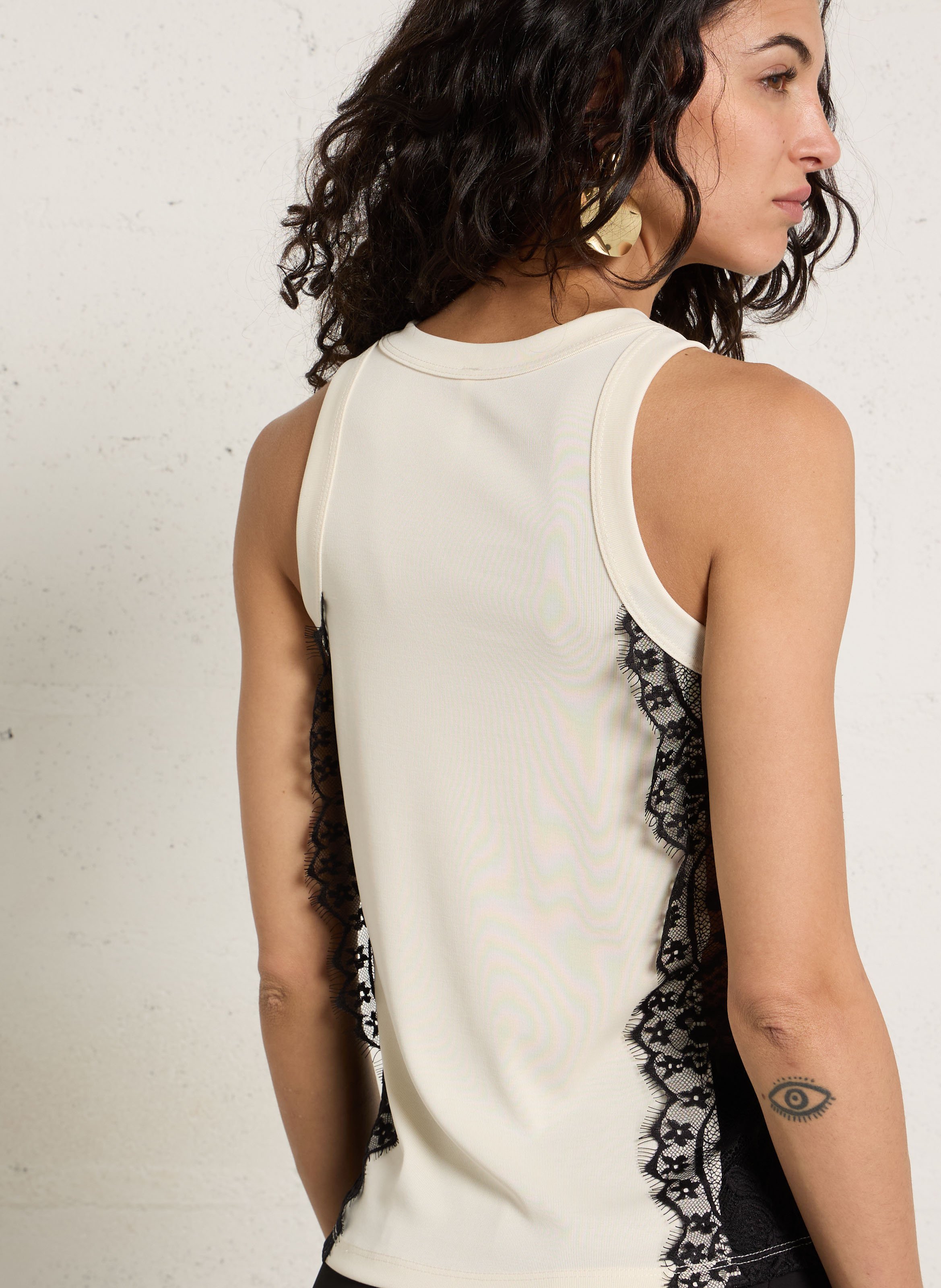 Débardeur droit col rond IMPERIAL Beige