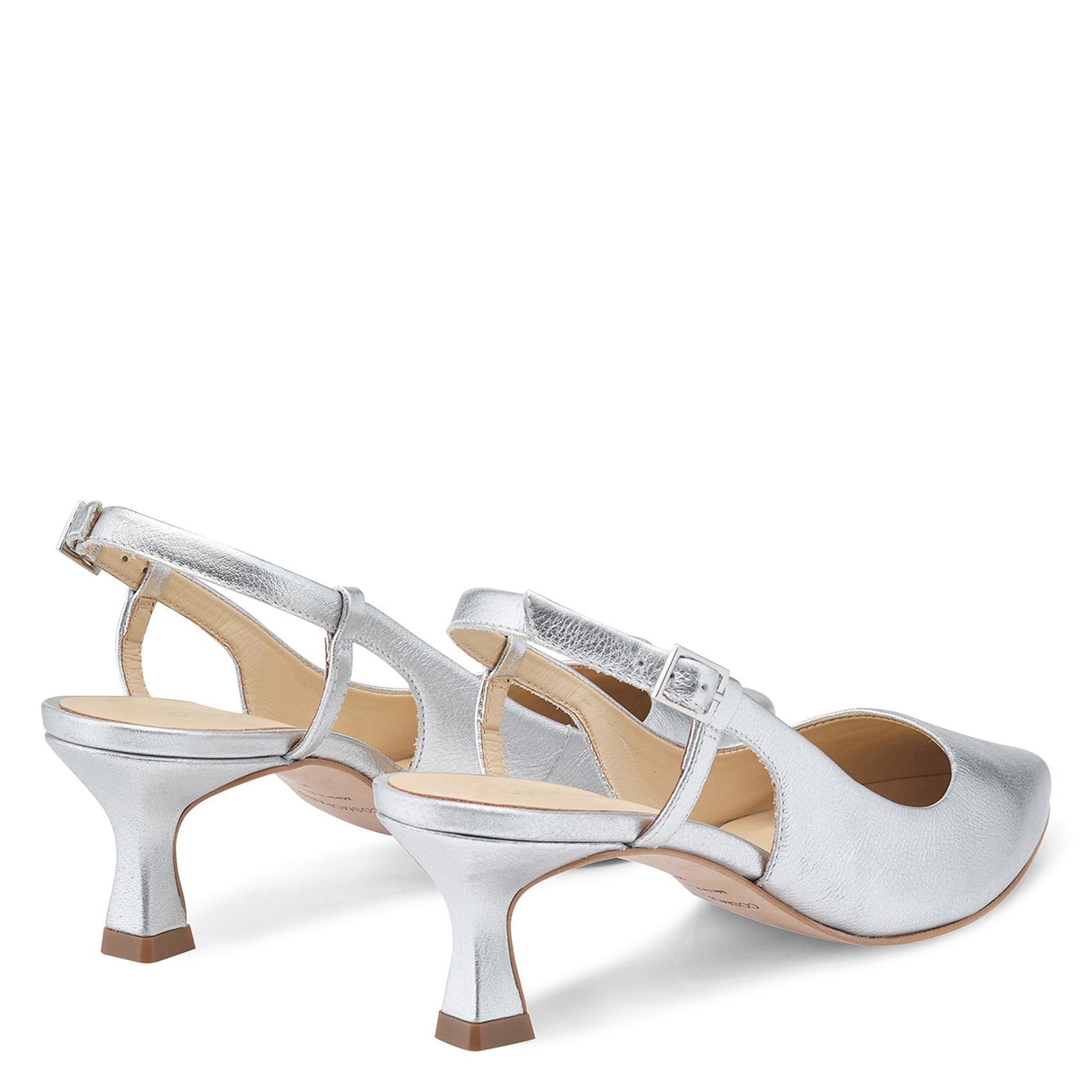 Escarpins en cuir métallisé COSMOPARIS Argent