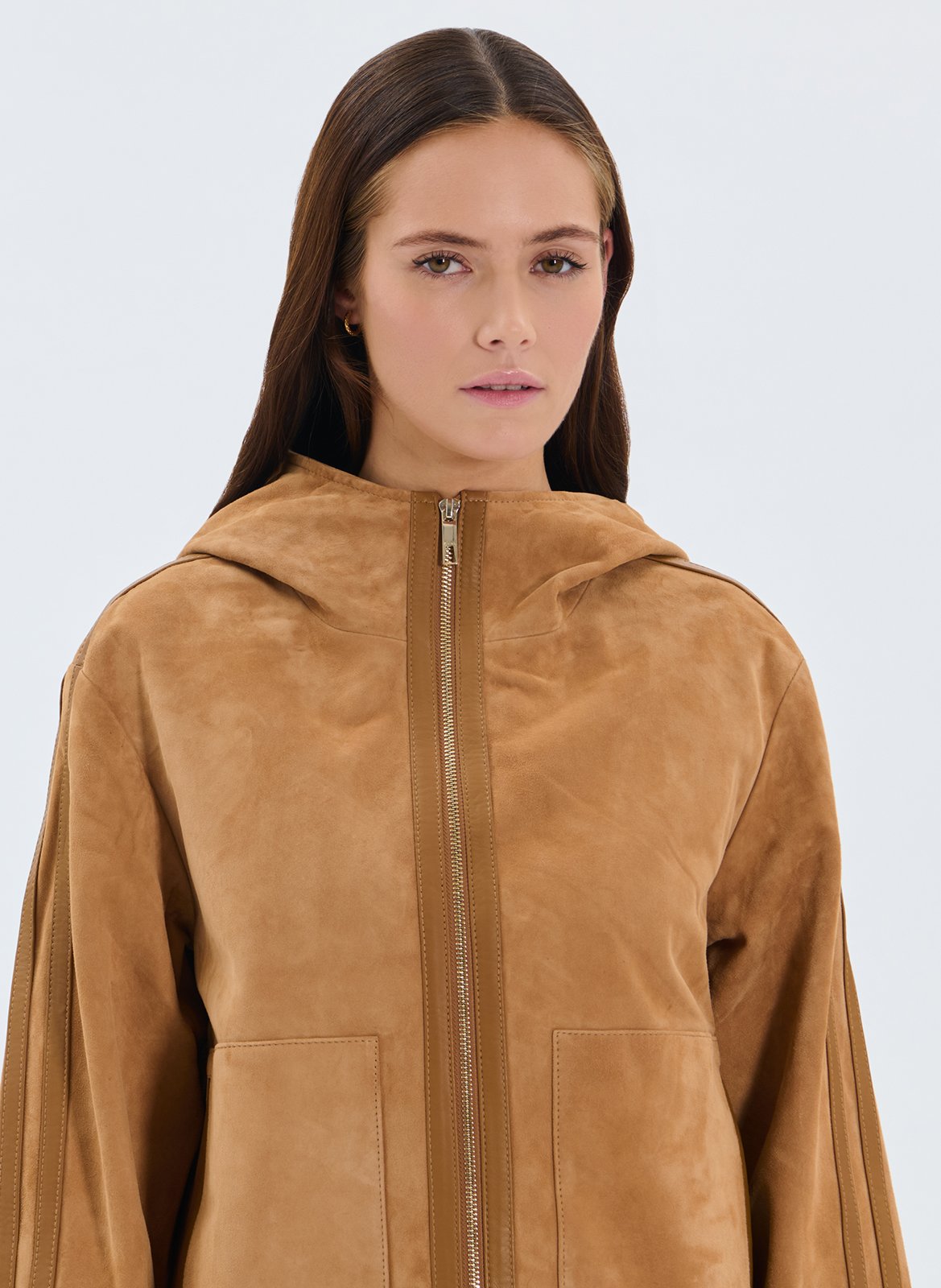 Veste en cuir  ZAPA Beige