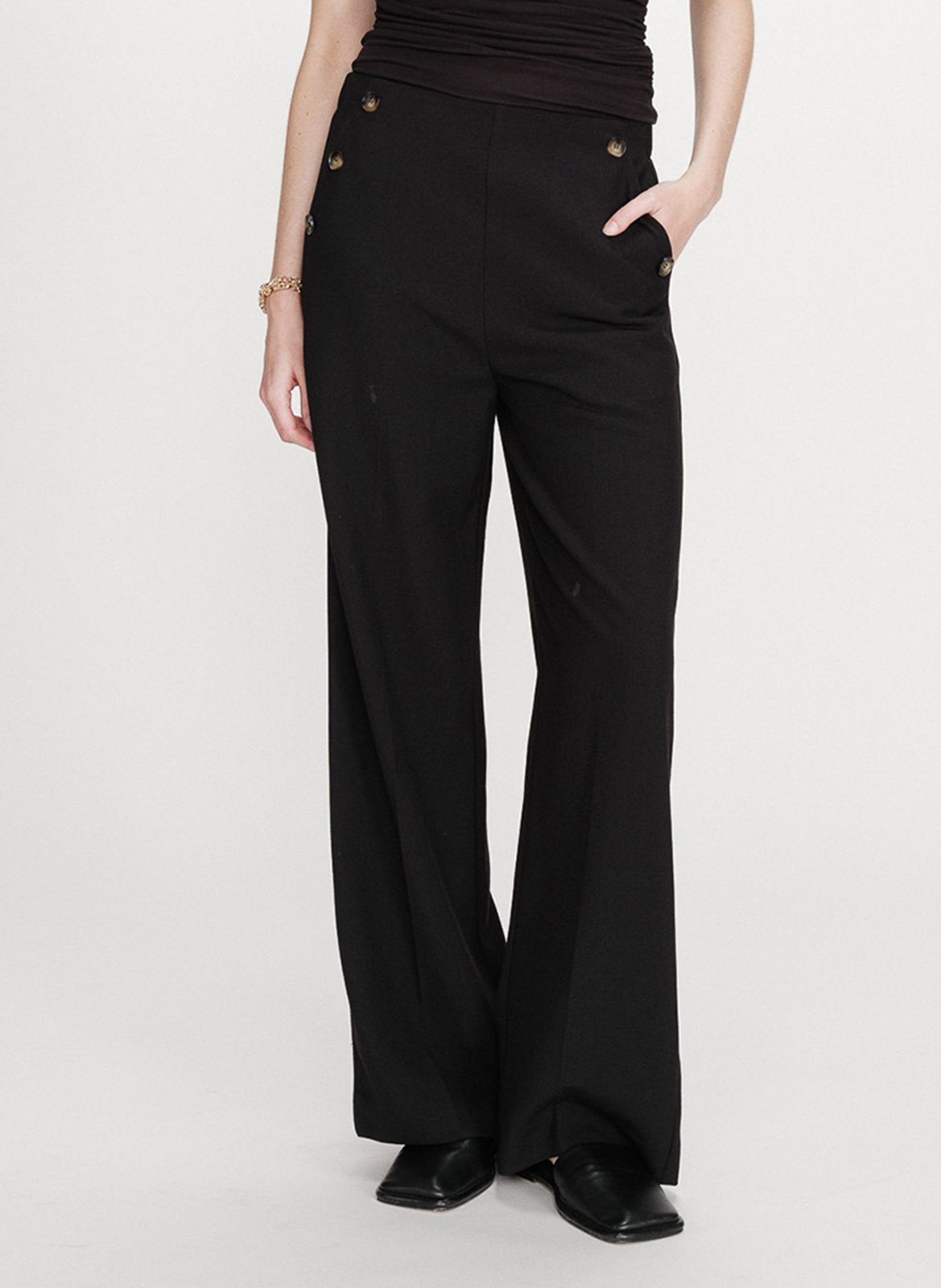 Pantalon droit taille haute uni GRACE ET MILA