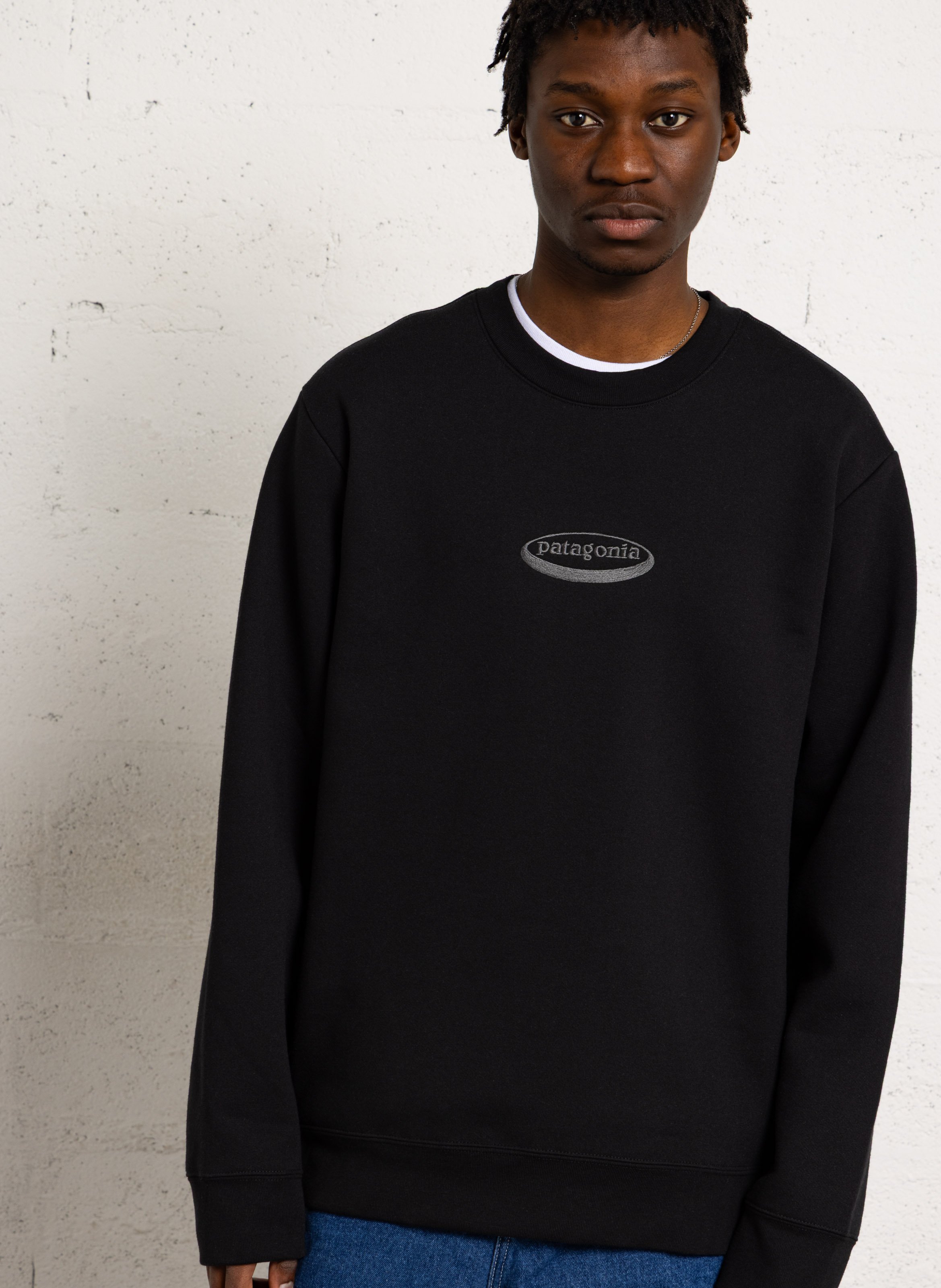 Sudadera oversize cuello redondo PATAGONIA Negro