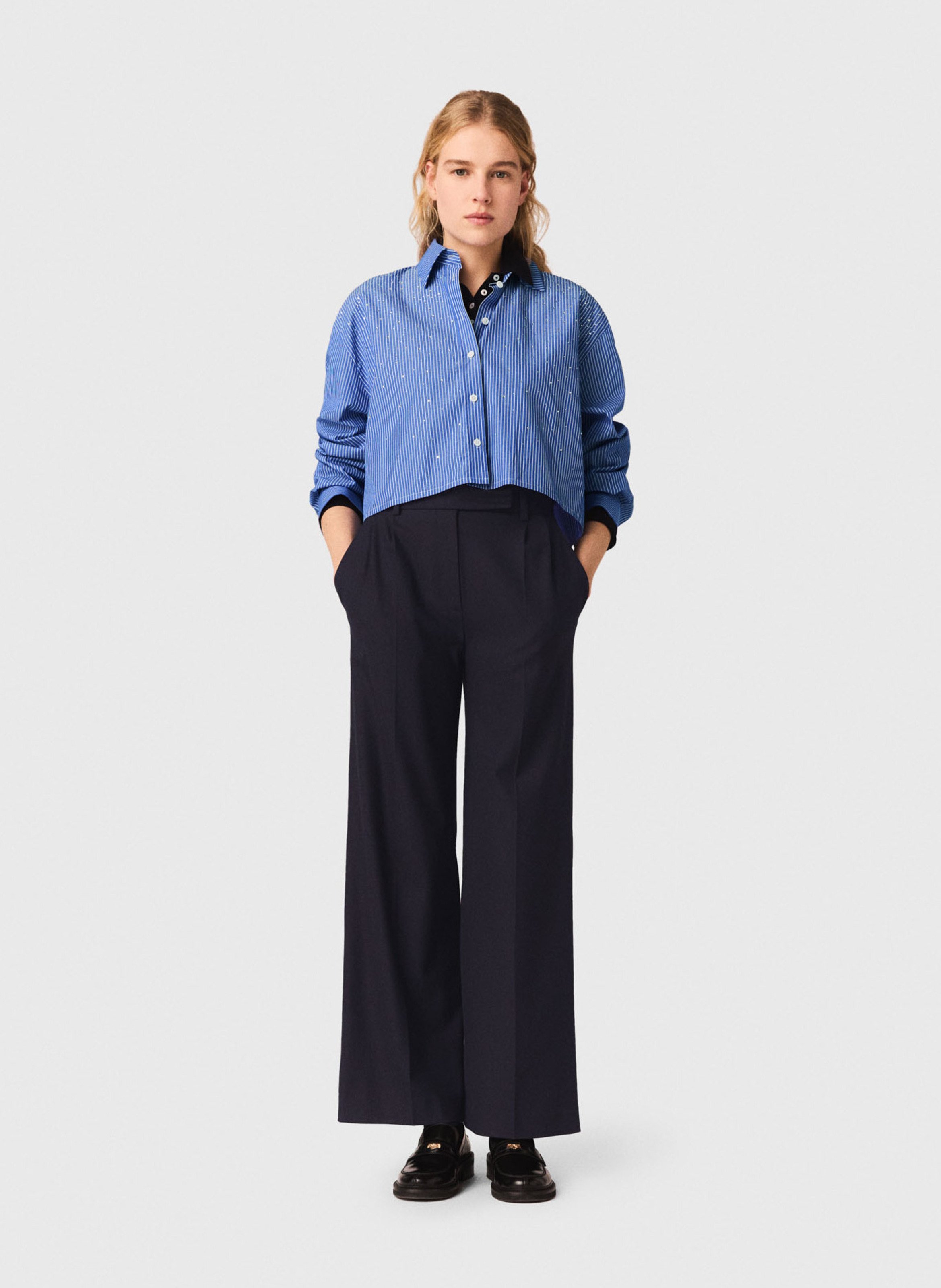 Wijde broek MAJE Zwart
