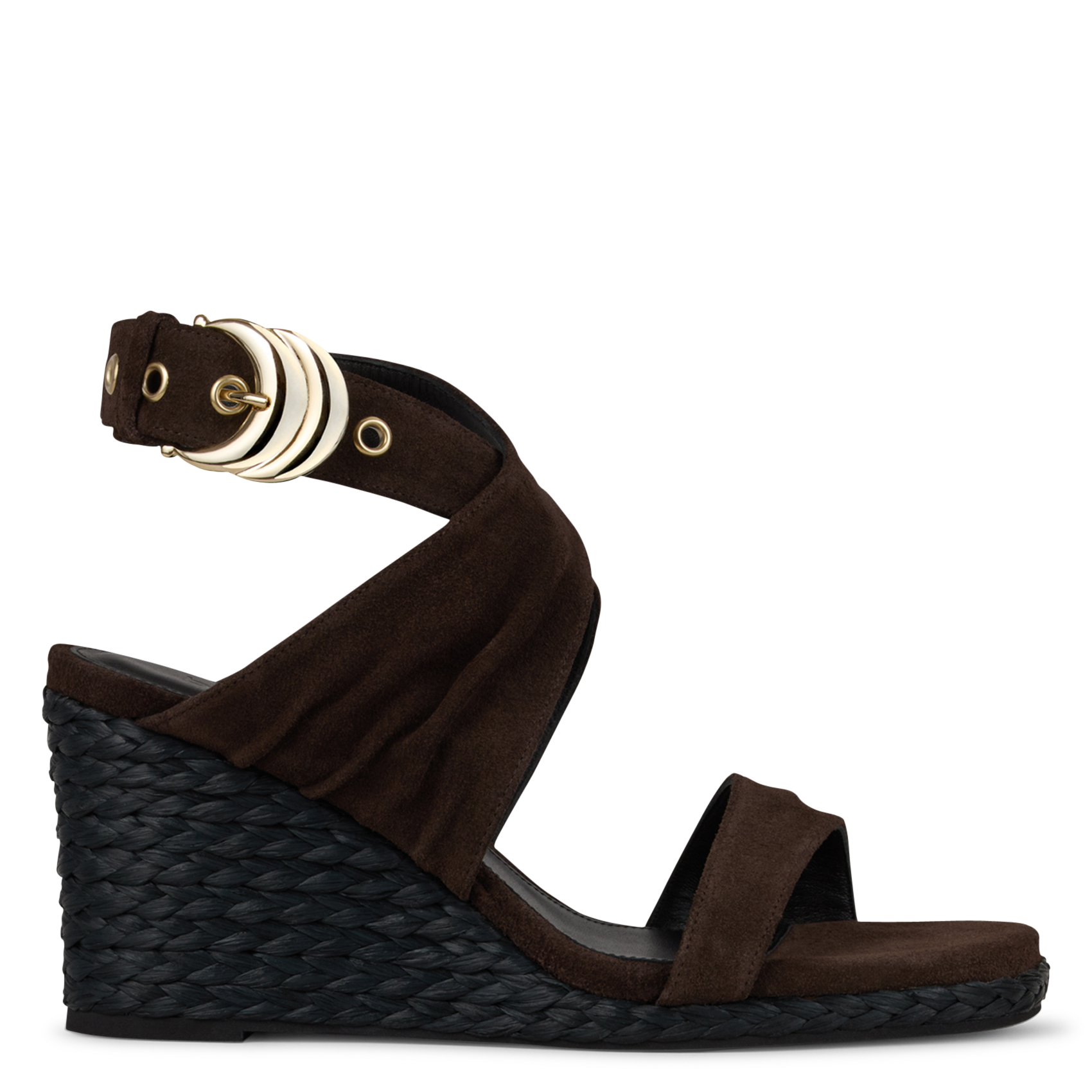 Sandales espadrilles en cuir velours BA&SH