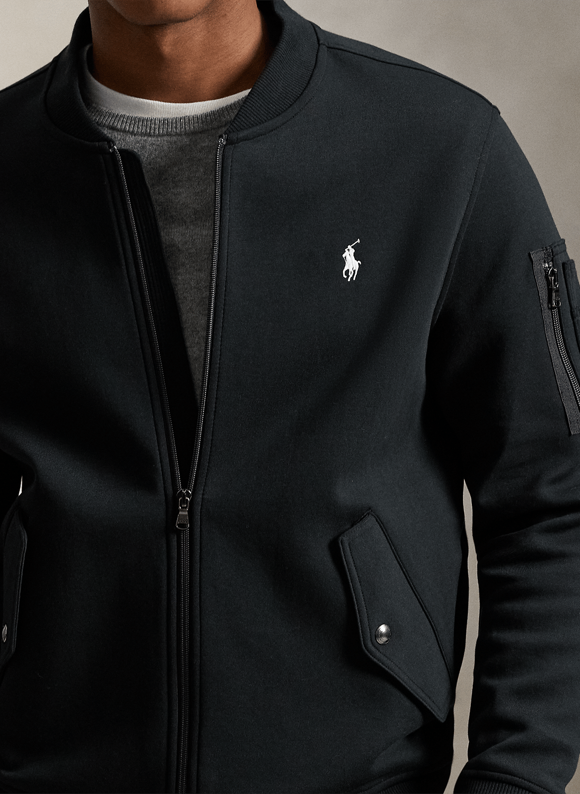 Blouson aus Baumwoll-Mix mit Rundhalsausschnitt POLO RALPH LAUREN Schwarz