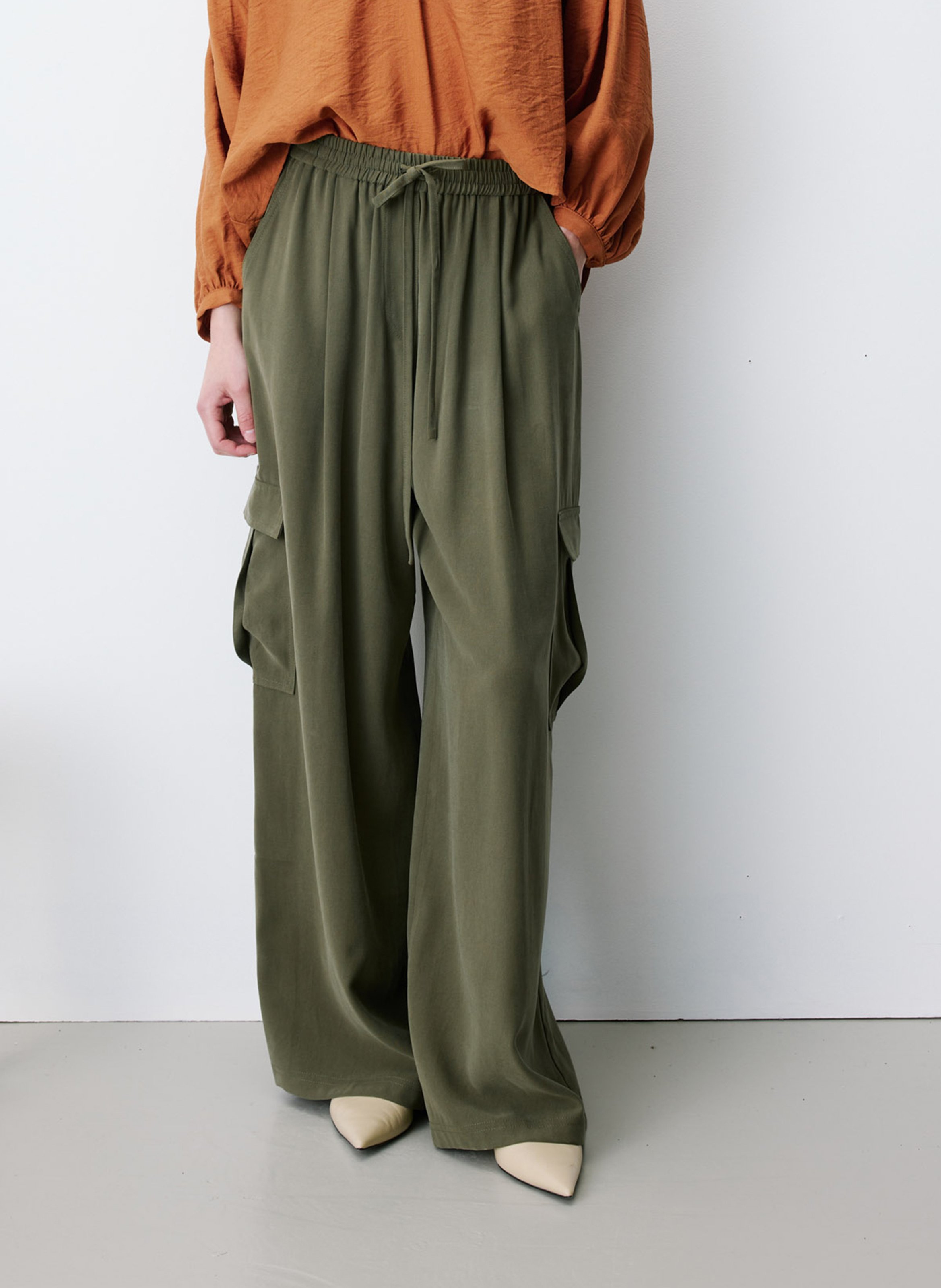 Wide-leg pants GRACE ET MILA Green