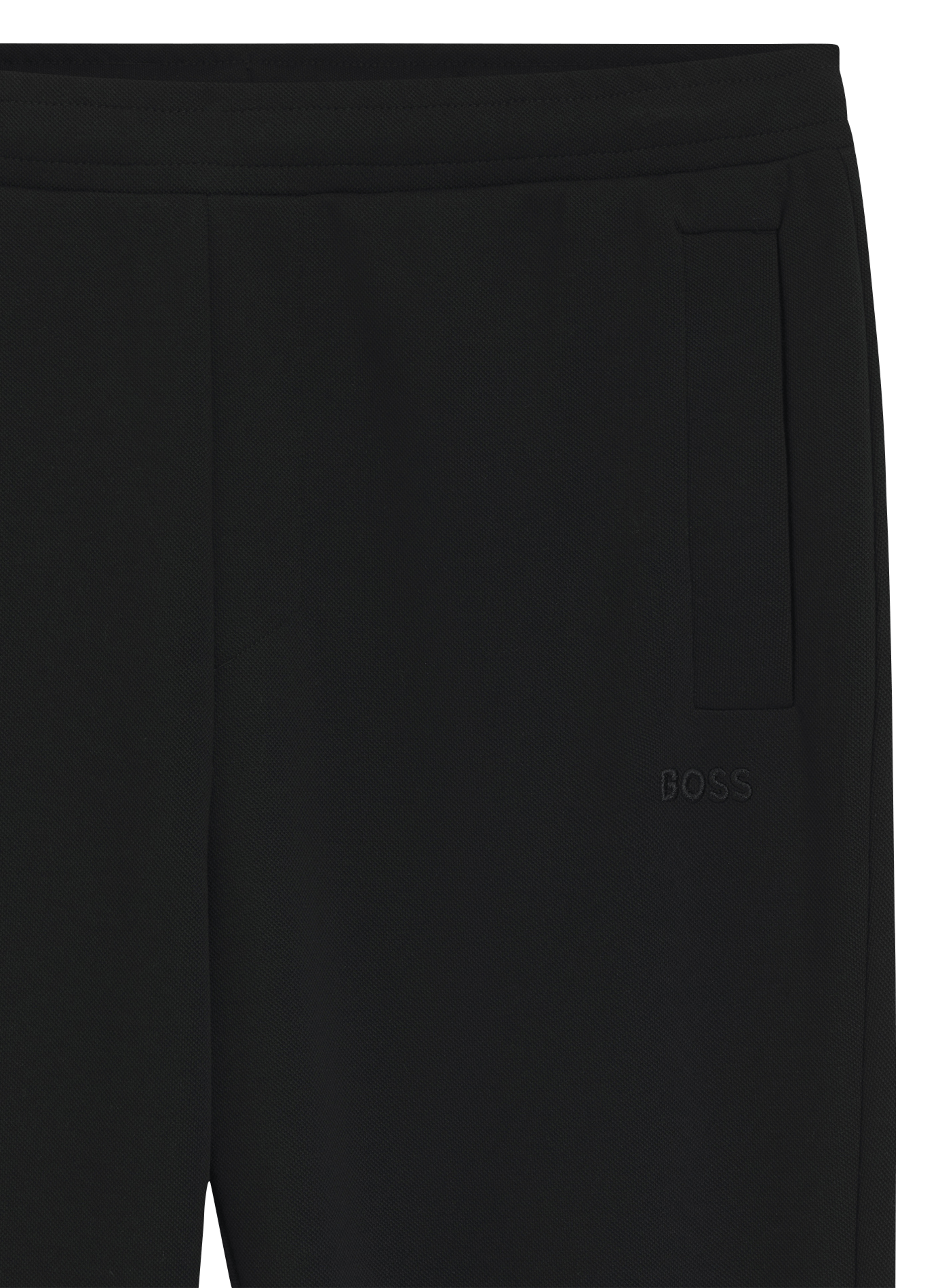 Jogging droit en coton mélangé BOSS Noir