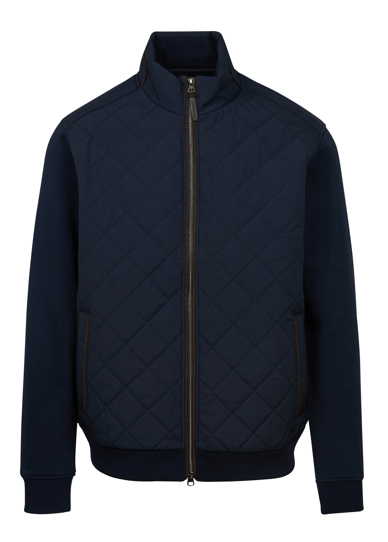 Sweat col montant en coton mélangé HACKETT Bleu